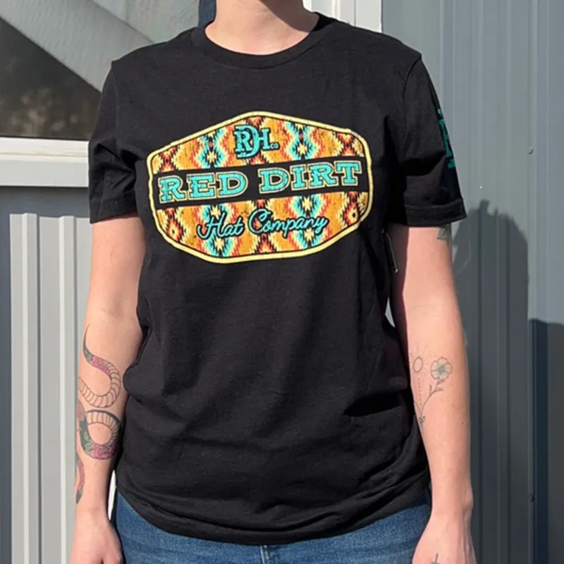 Red Dirt Unisex Heather Black Free Rein Tee made by Western Edge