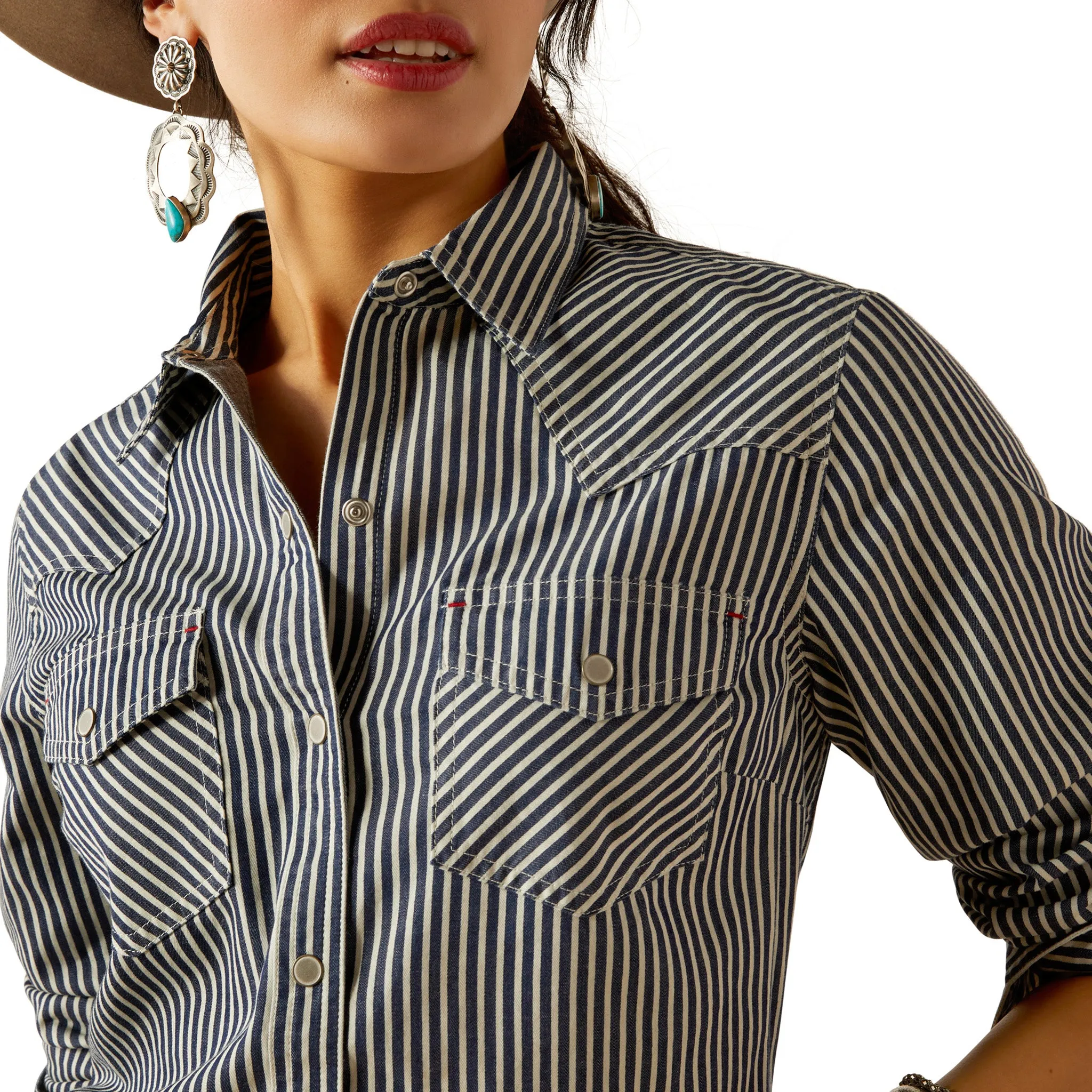 Ariat Women's Railroad Stripe Shirt sold by Western Edge product image thumbnail 3