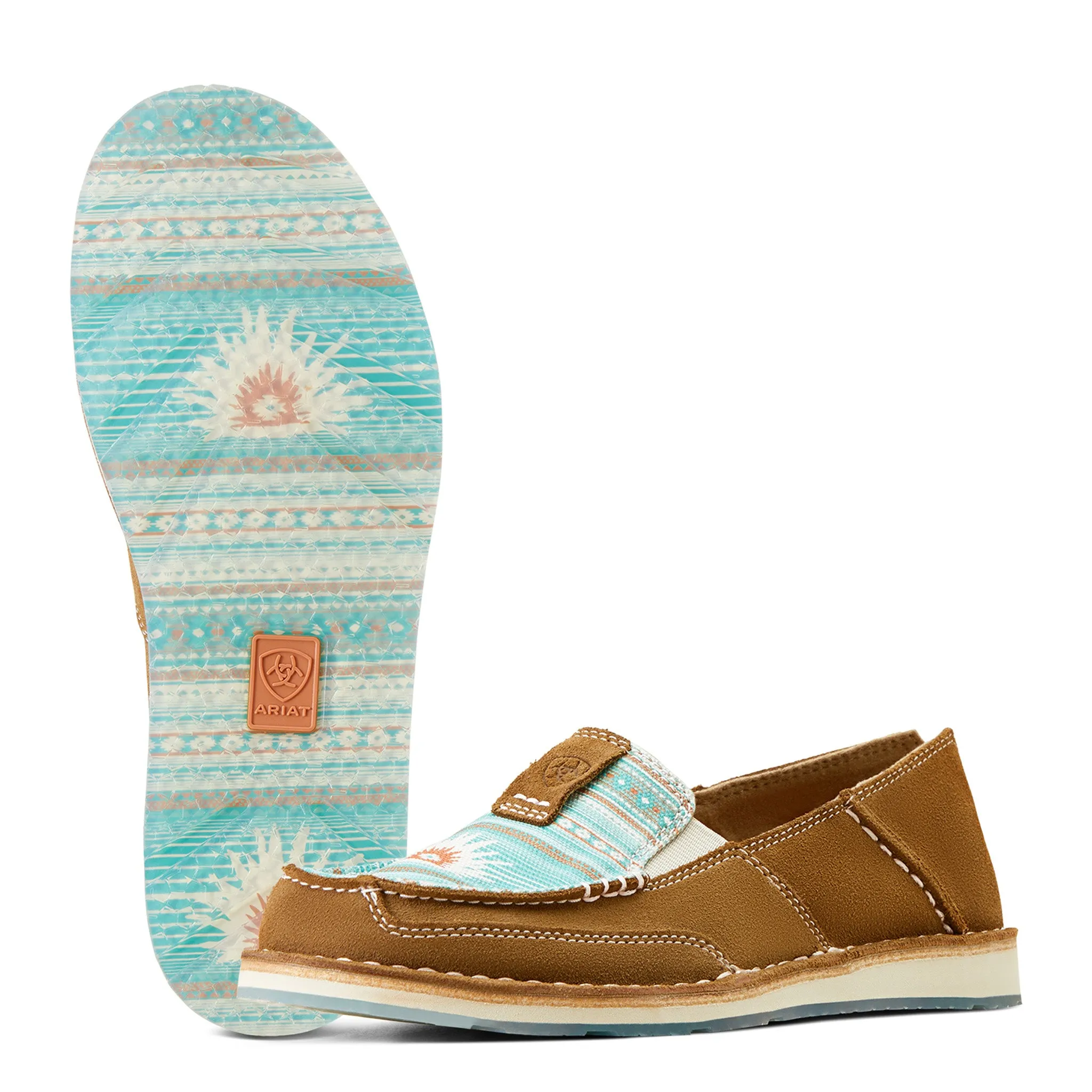 Ariat Women's Tan and Turquoise Aztec Cruiser sold by Western Edge product image thumbnail 2