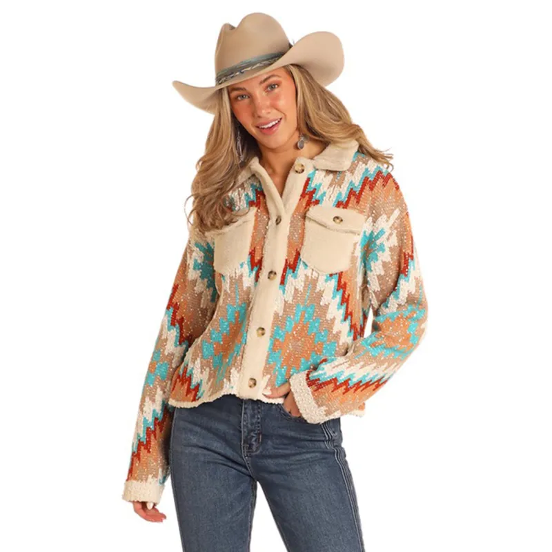 Rock & Roll Aztec Button Up Cardigan made by Rock & Roll Cowgirl