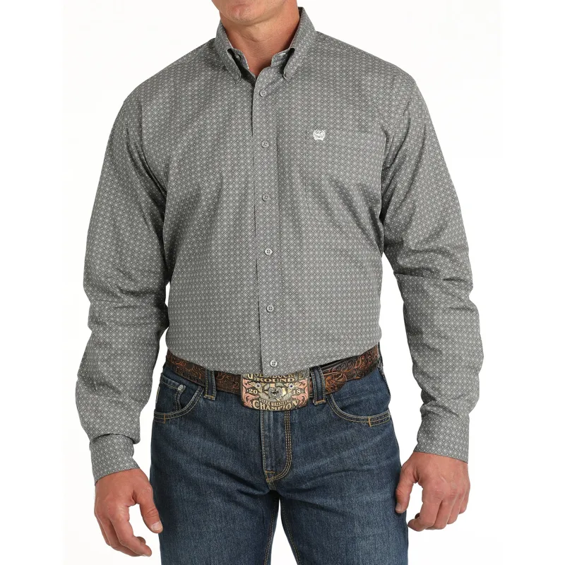 Cinch Men's Grey Print Shirt sold by Western Edge