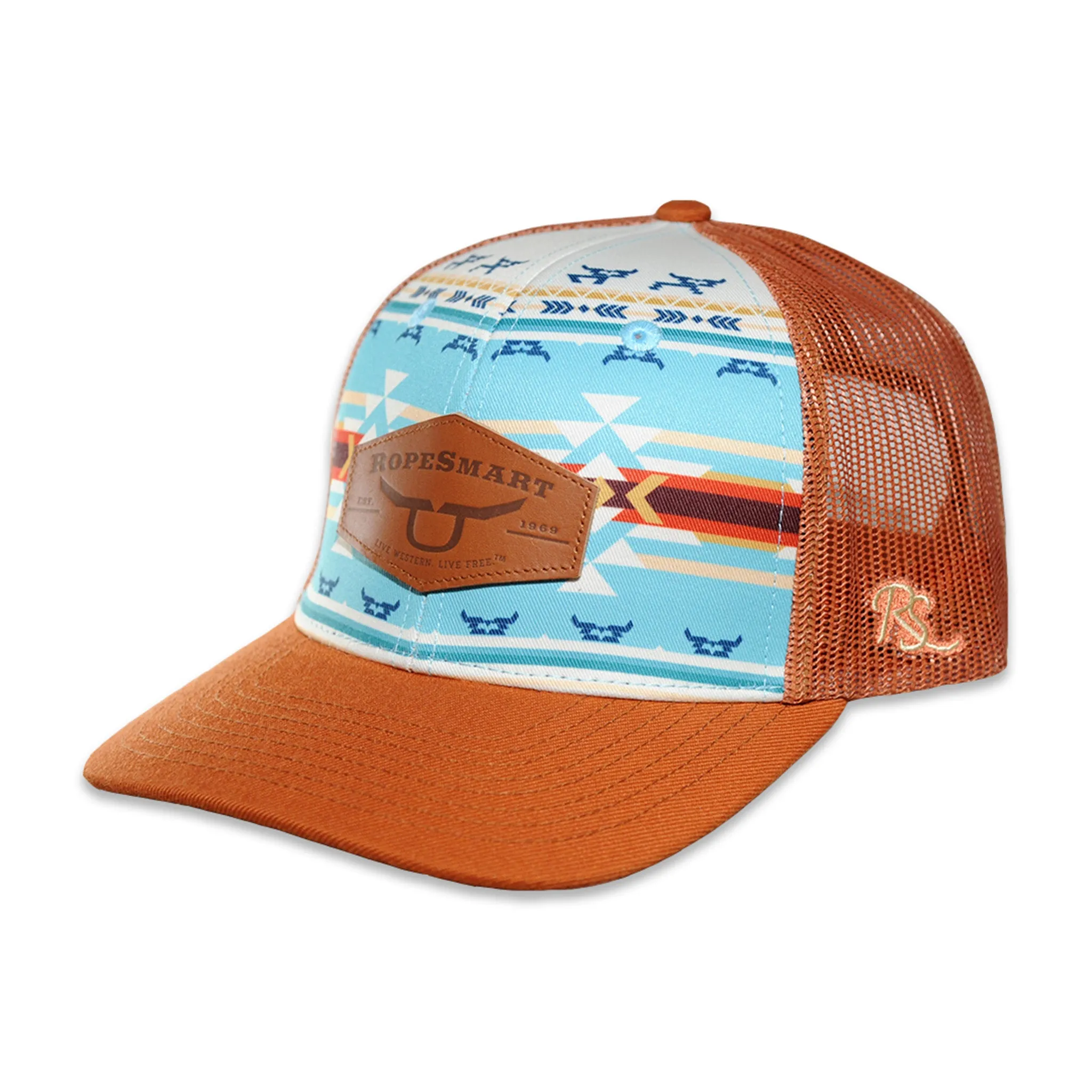 Rope Smart Burnt Orange Marzo Aztec Cap sold by Western Edge
