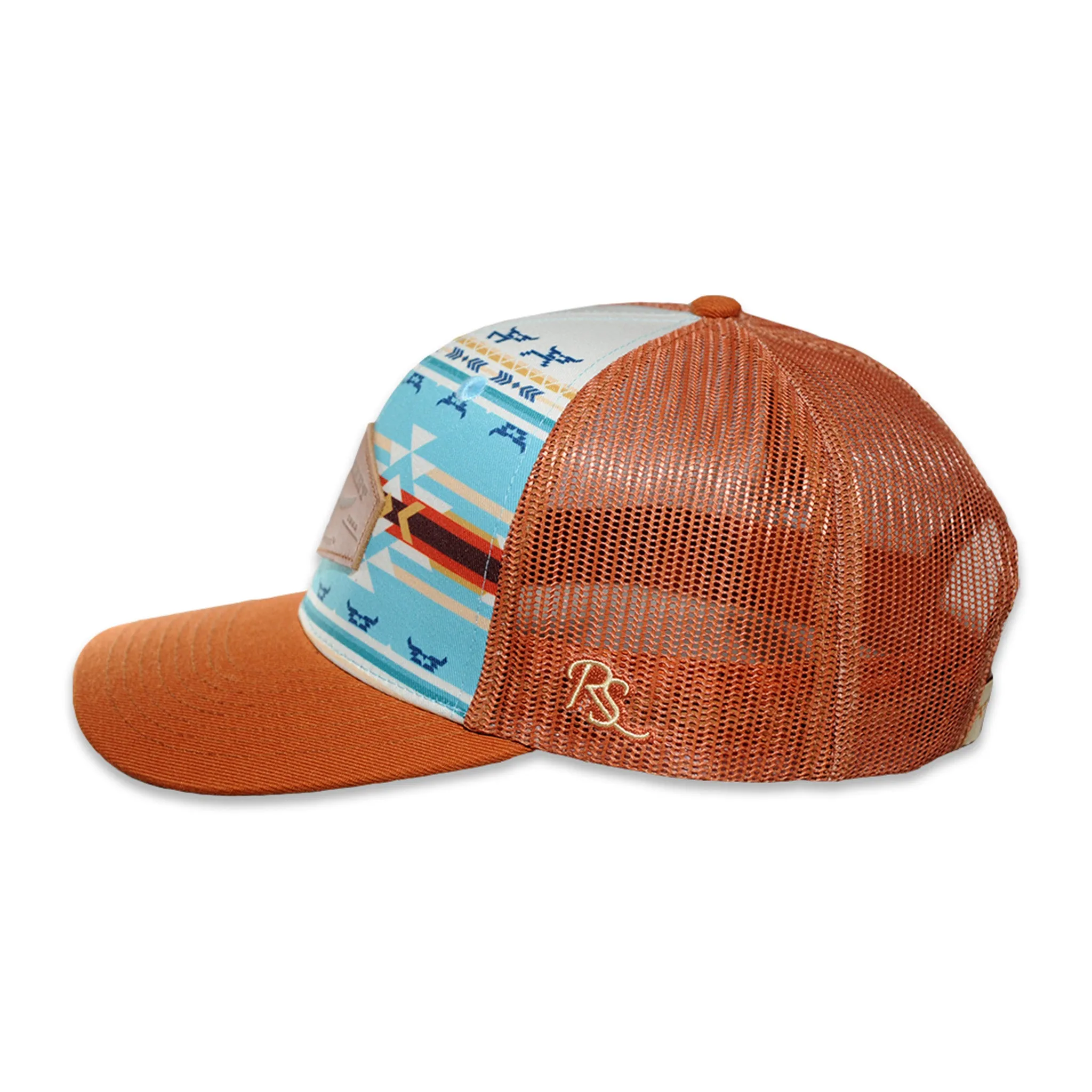 Rope Smart Burnt Orange Marzo Aztec Cap sold by Western Edge product image thumbnail 4