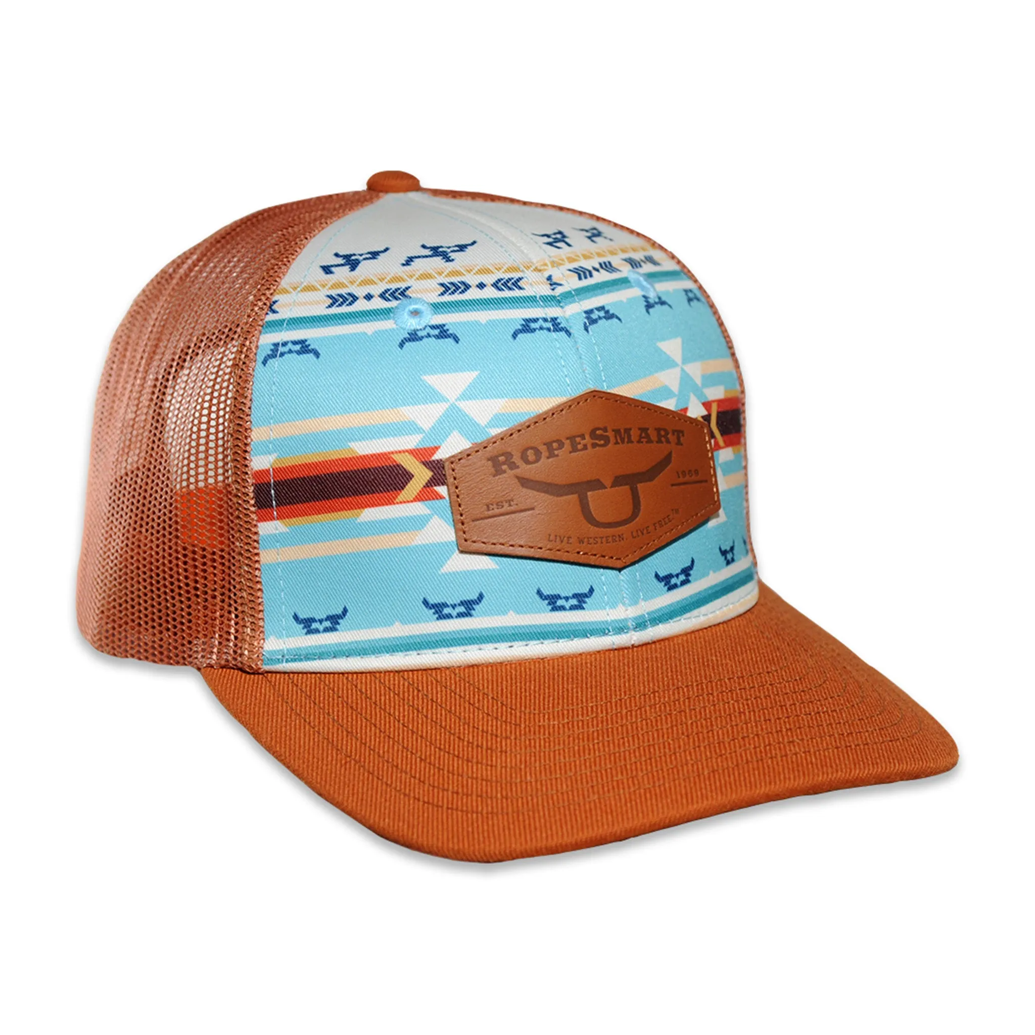 Rope Smart Burnt Orange Marzo Aztec Cap sold by Western Edge product image thumbnail 3