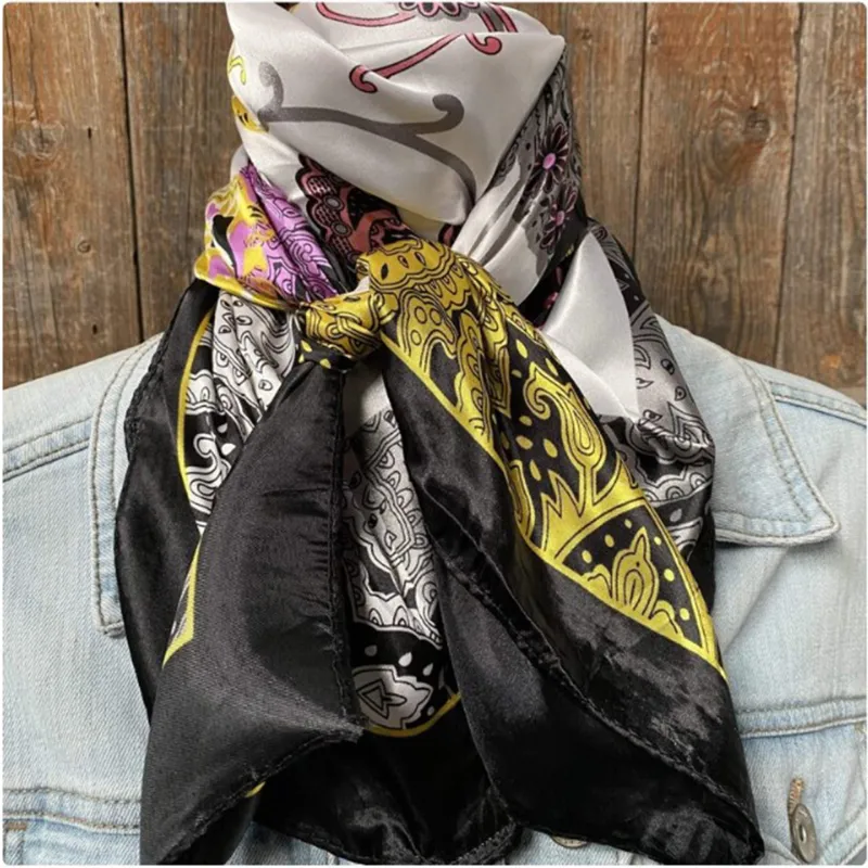 Rodeo Drive Multi Paisley Print Wild Rag made by Western Edge
