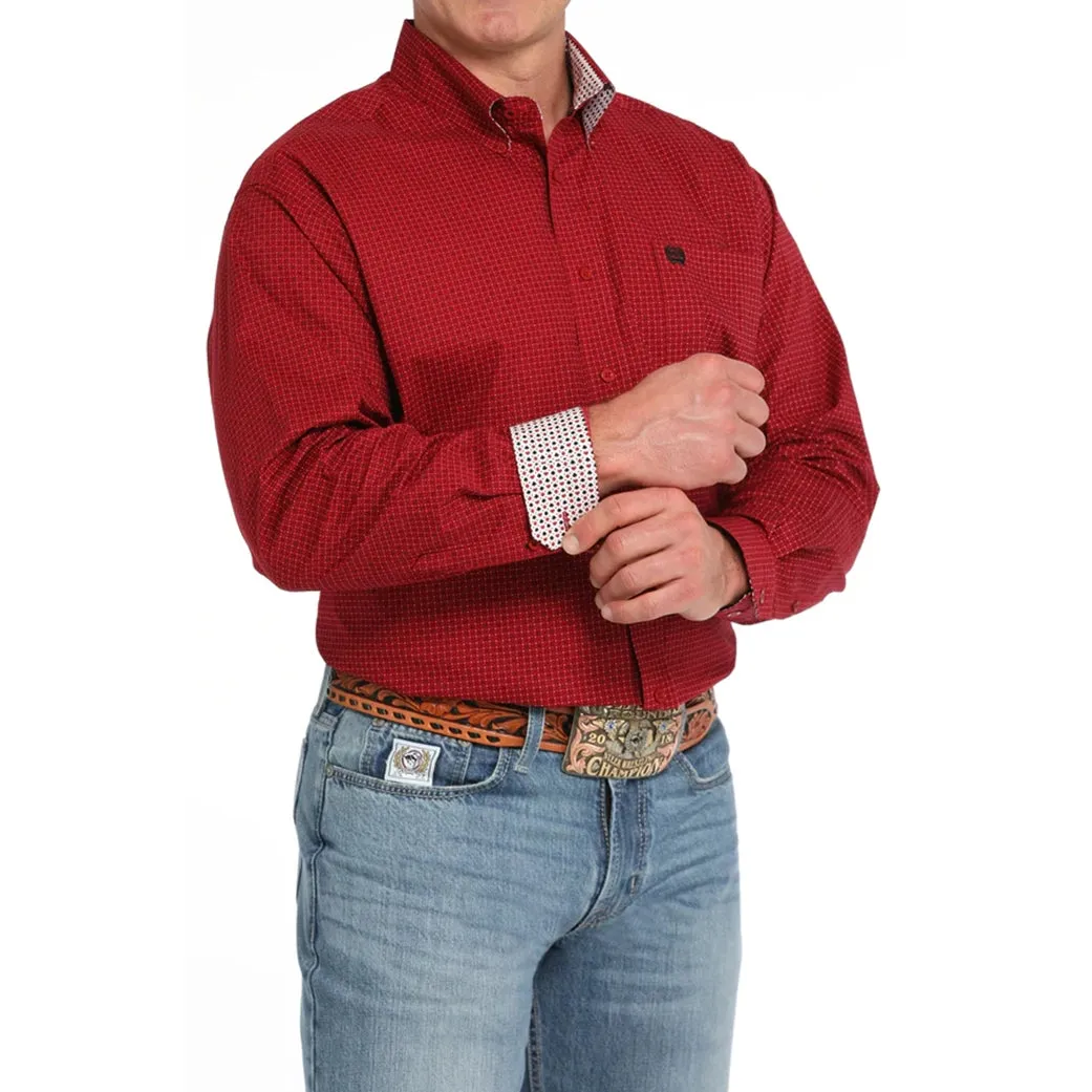 Cinch Men's Red Geo Print Button Down sold by Western Edge product image thumbnail 3