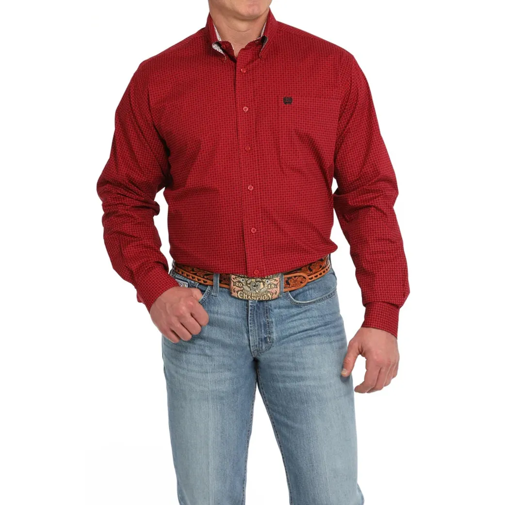 Cinch Men's Red Geo Print Button Down sold by Western Edge product image thumbnail 2