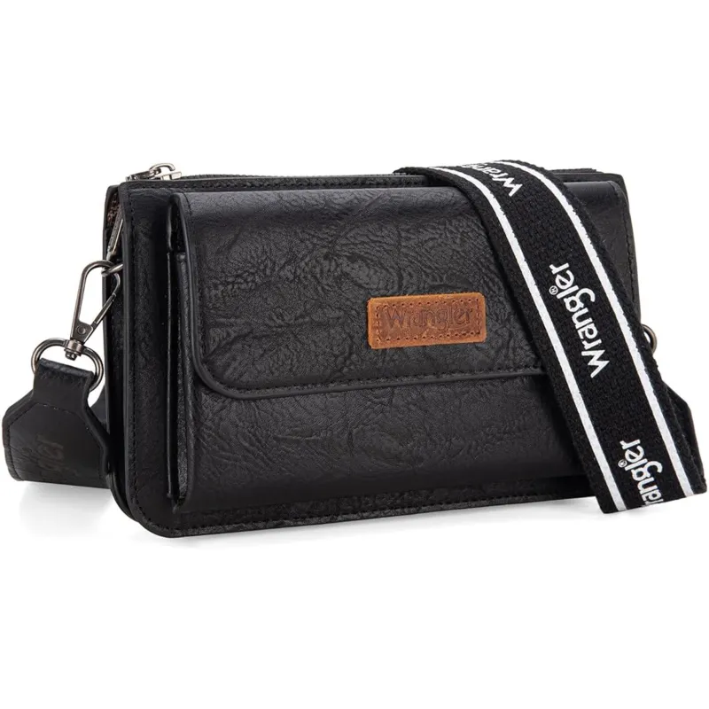 Wrangler Black Compartment Crossbody made by Wrangler