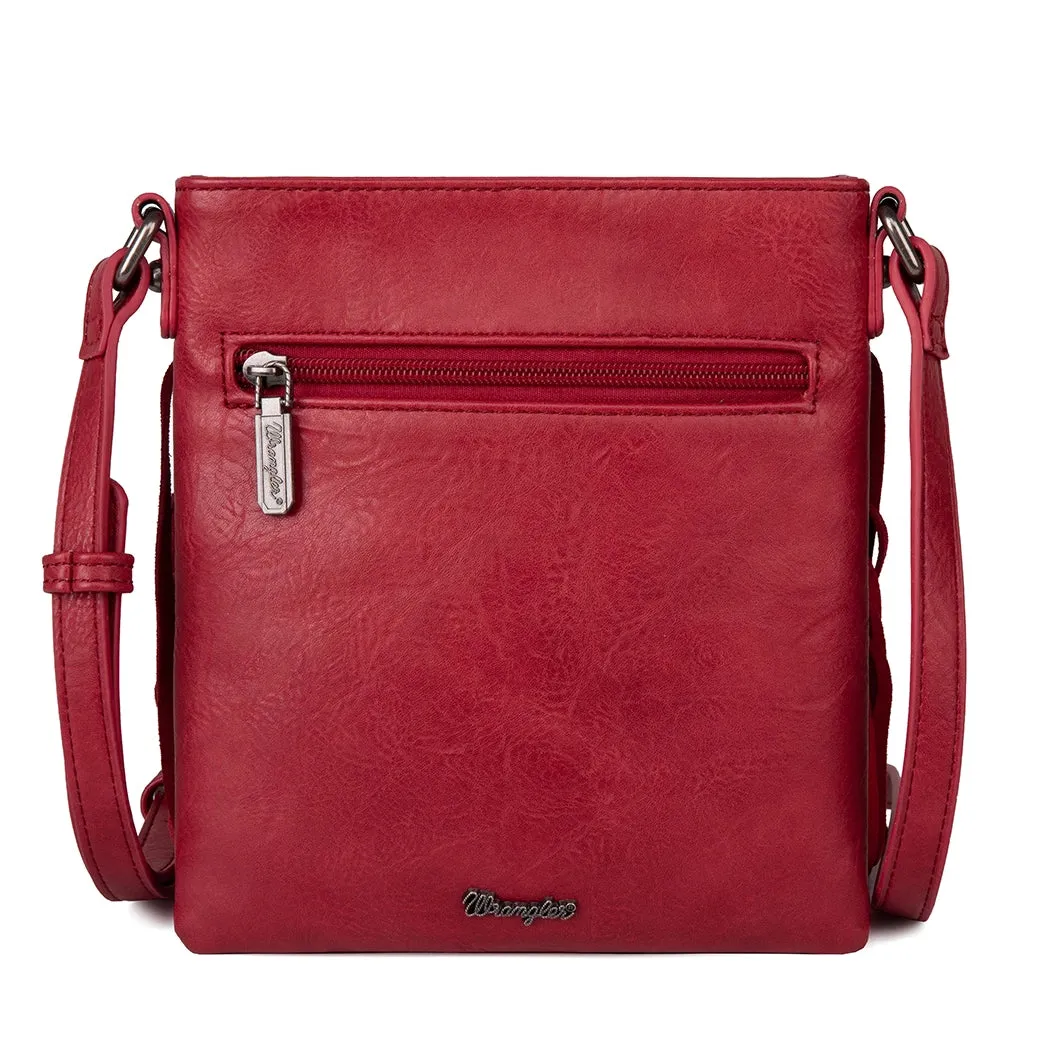 Montana West Wrangler Red Fringe Denim Pocket Crossbody sold by Western Edge product image thumbnail 4
