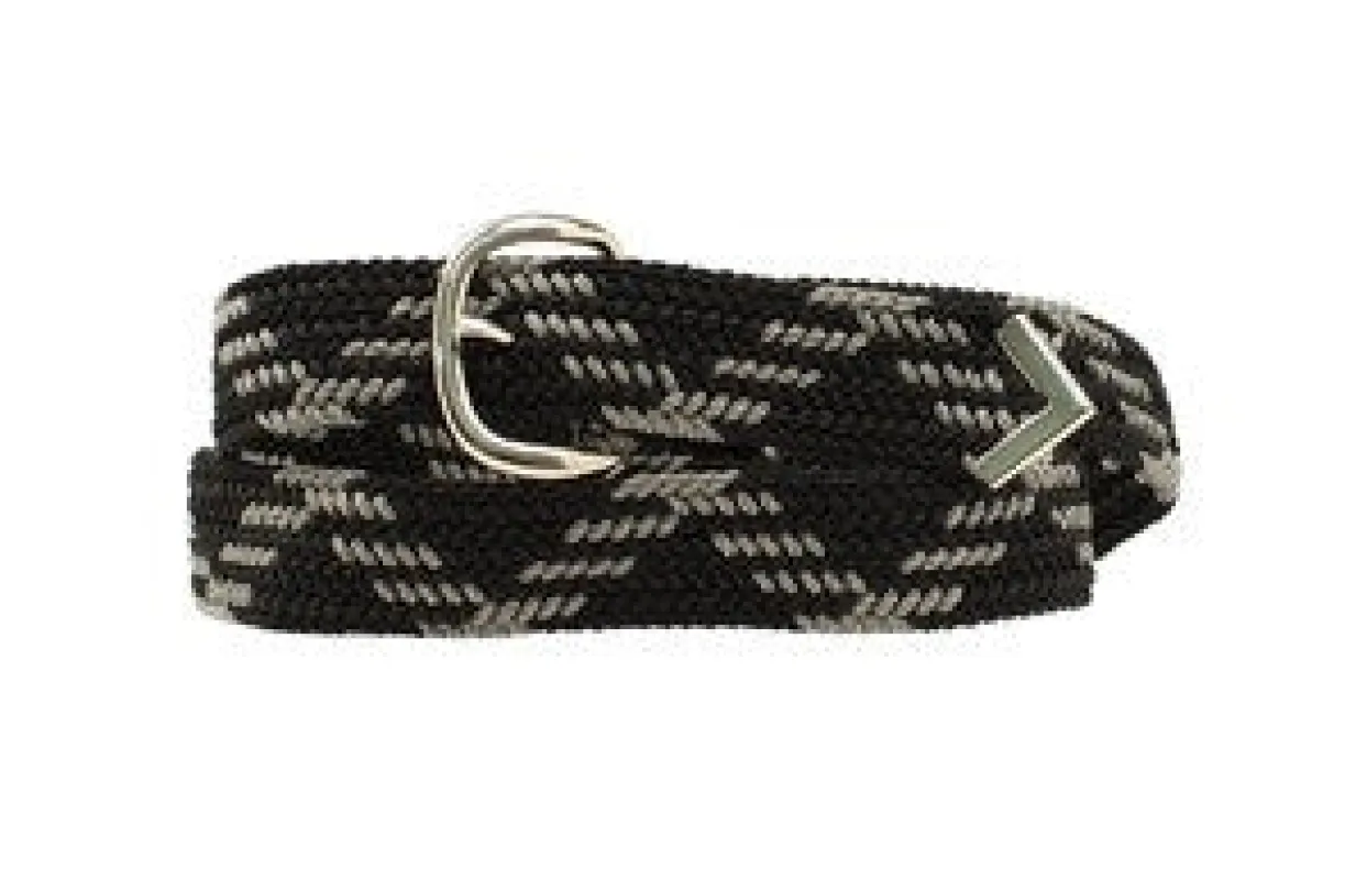 Black and Grey Webbed Belt made by Western Edge