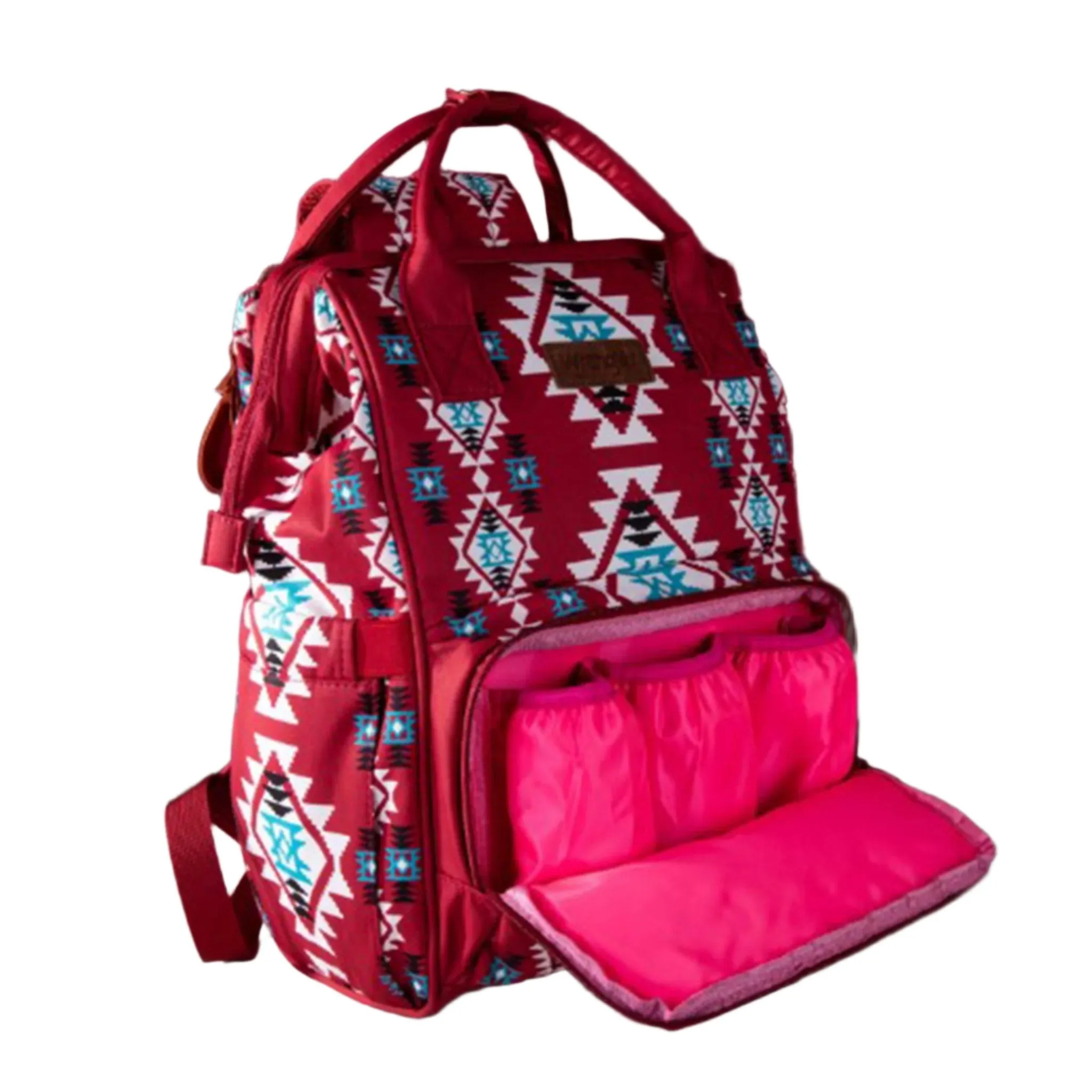 Wrangler Burgundy Aztec Callie Backpack/Diaper Bag sold by Western Edge product image thumbnail 5