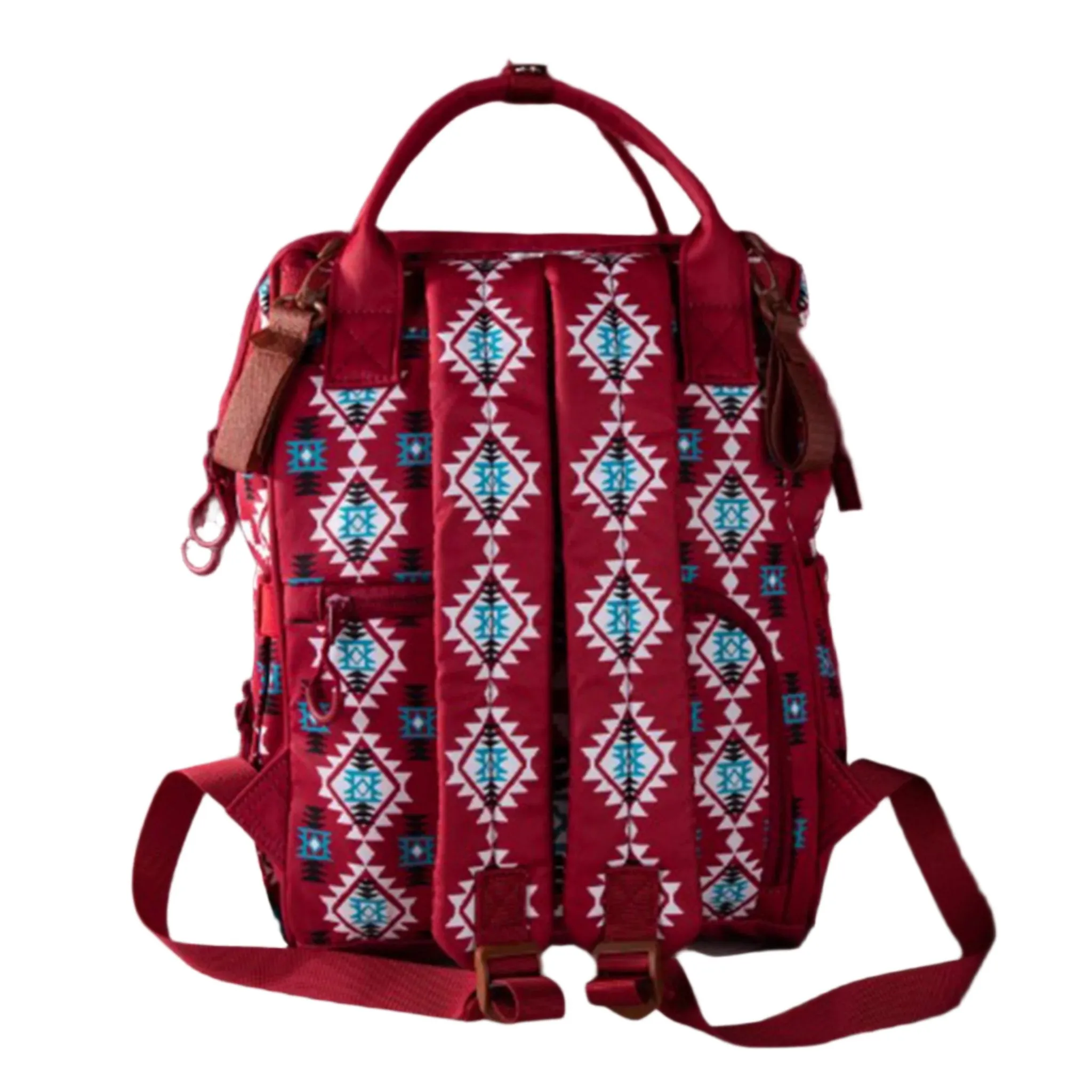 Wrangler Burgundy Aztec Callie Backpack/Diaper Bag sold by Western Edge product image thumbnail 2