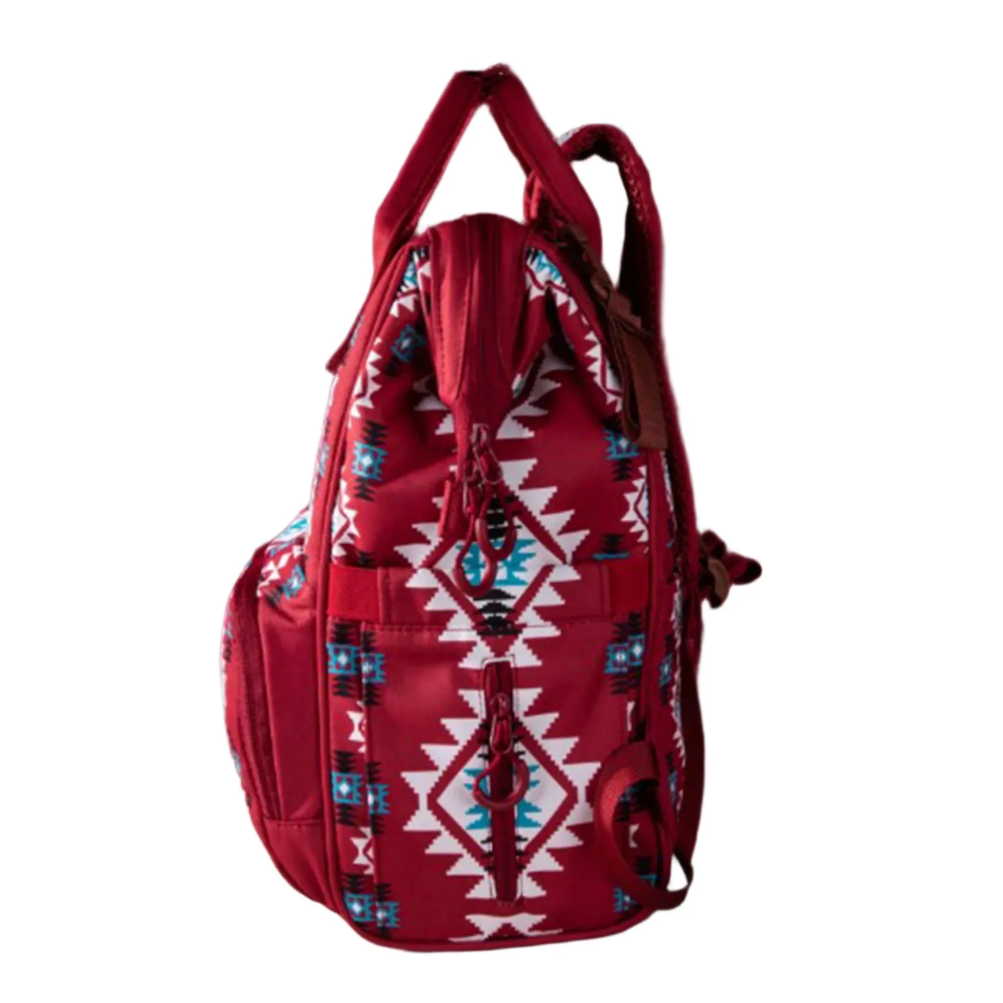 Wrangler Burgundy Aztec Callie Backpack/Diaper Bag sold by Western Edge product image thumbnail 4