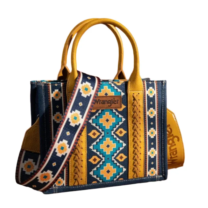 Wrangler Aztec Mustard Crossbody Tote sold by Western Edge
