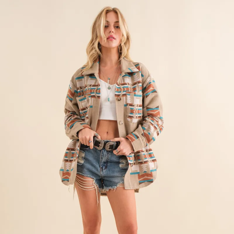 Blue B Women's Aztec Print Jacket made by Blue B