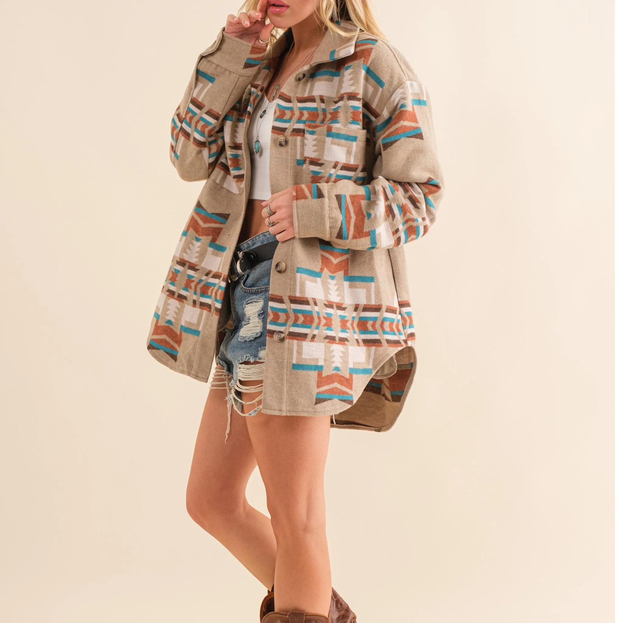 Blue B Women's Aztec Print Jacket sold by Western Edge product image thumbnail 3