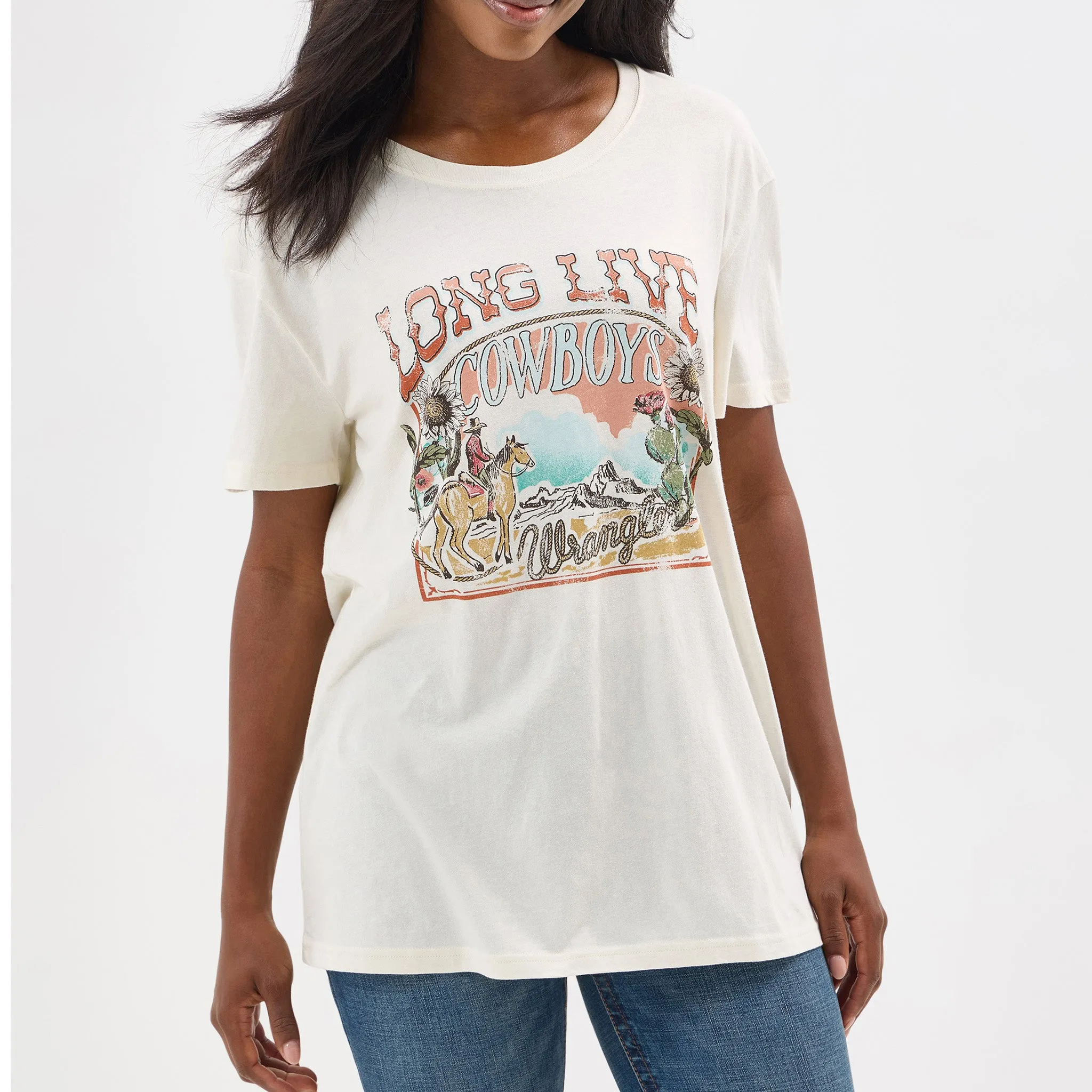 Wrangler Women's Long Live Cowboys Graphic T-Shirt sold by Western Edge