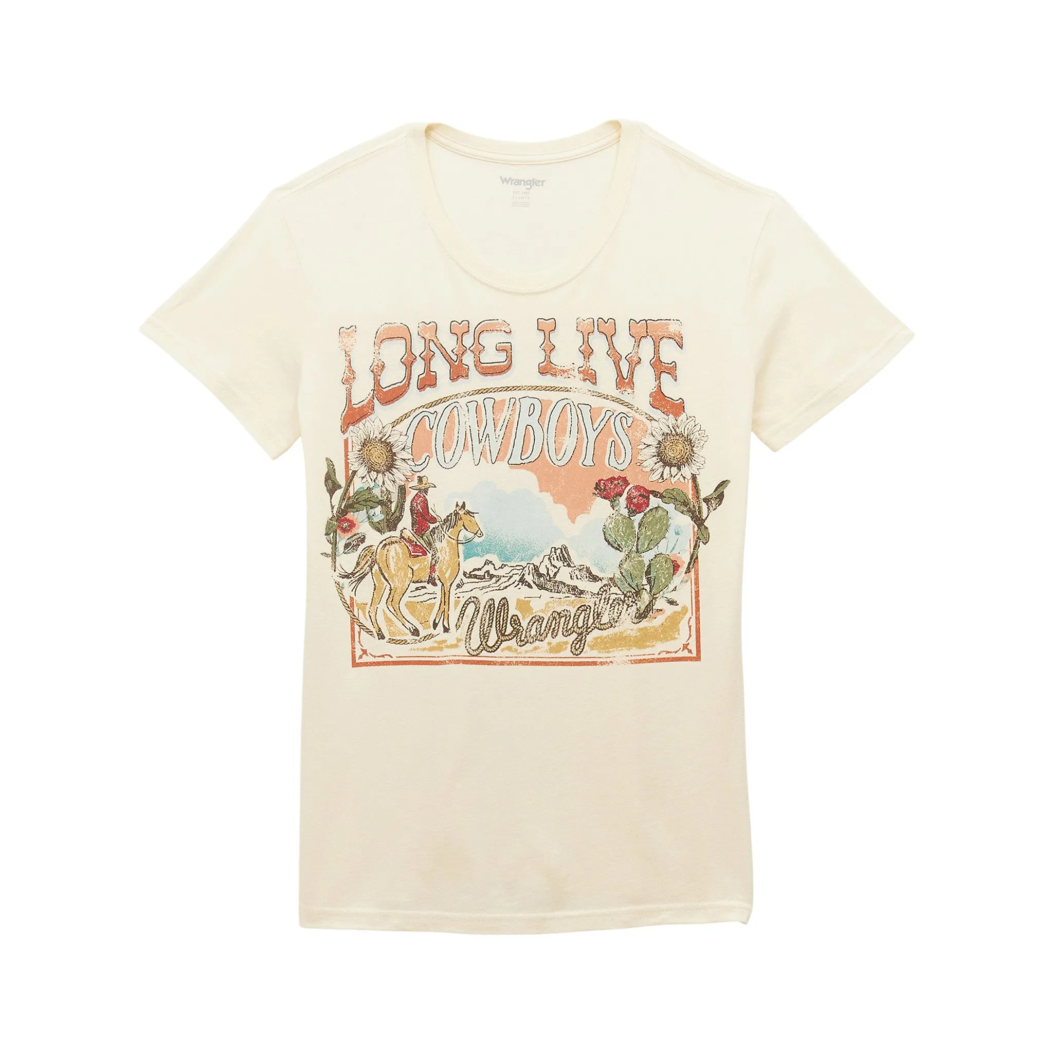 Wrangler Women's Long Live Cowboys Graphic T-Shirt sold by Western Edge product image thumbnail 4
