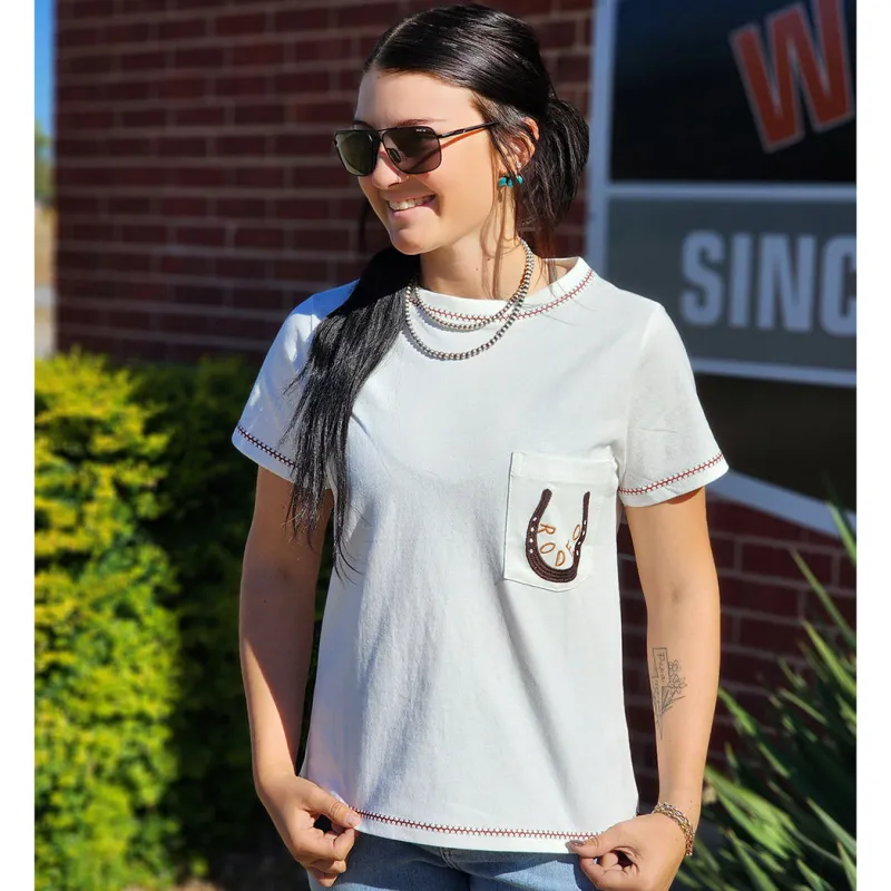 Rodeo Embroidered Tee made by Blue B