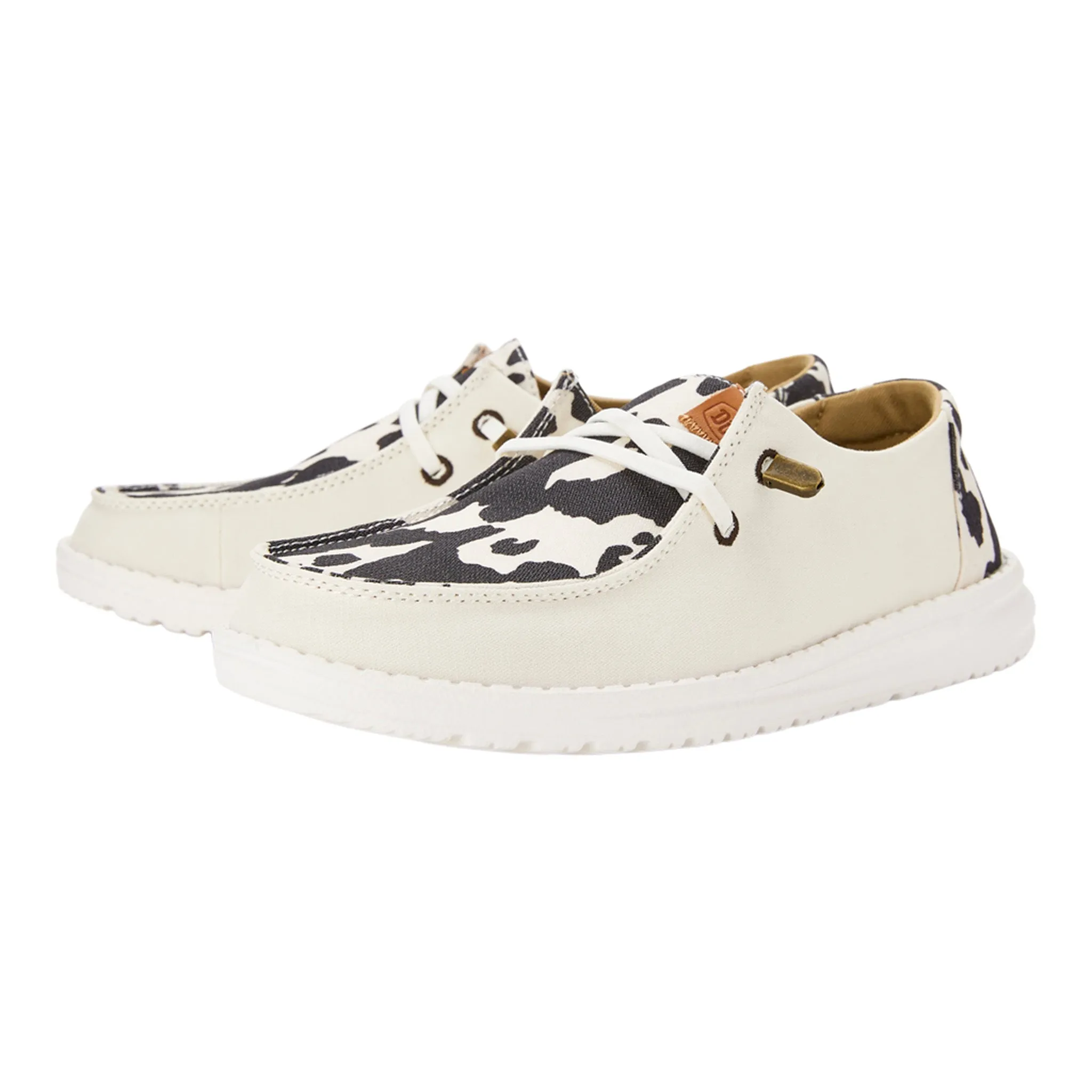 Hey Dude Wendy Black/White Cow Print Shoes sold by Western Edge