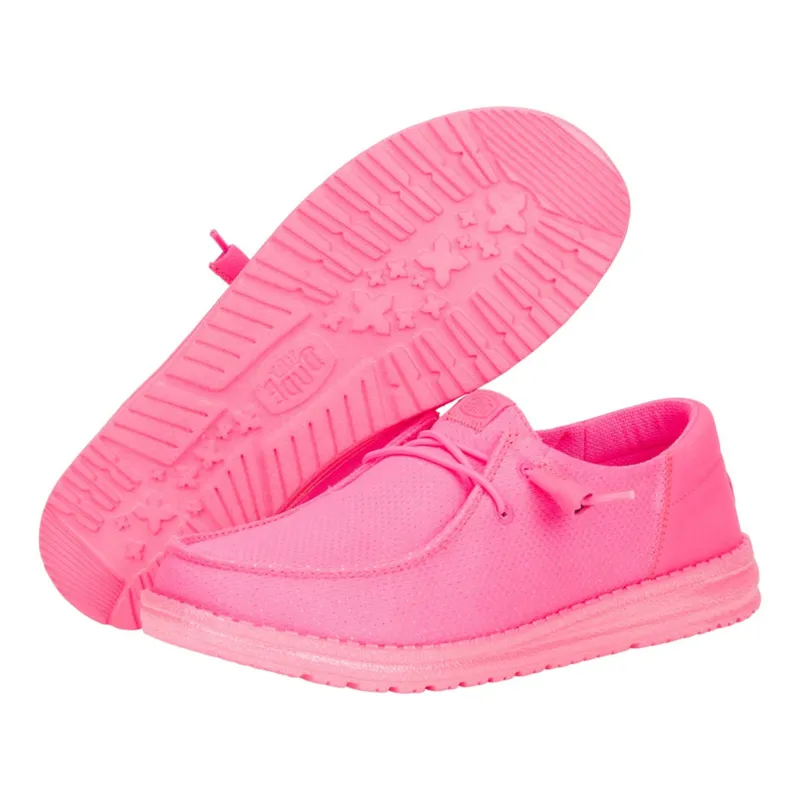 Hey Dude Womens Wendy Funk Mono Sparkle Electric Pink Casual sold by Western Edge