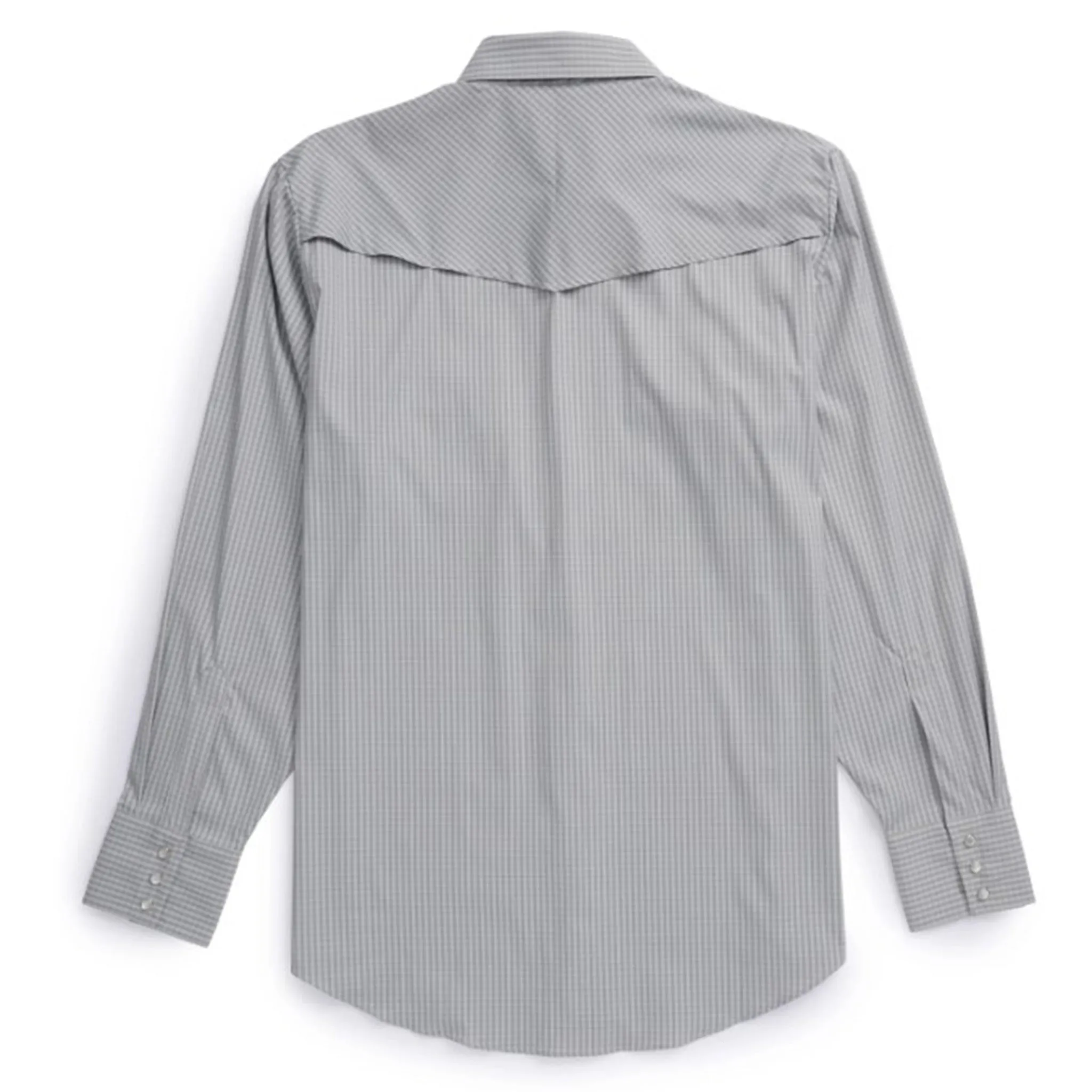 Ely Walker Men's Lite Grey & Grey Checked Tech Shirt sold by Western Edge product image thumbnail 2