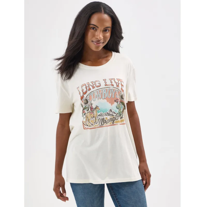Wrangler Women's Boyfriend Fit Vintage Desert Tee made by Western Edge