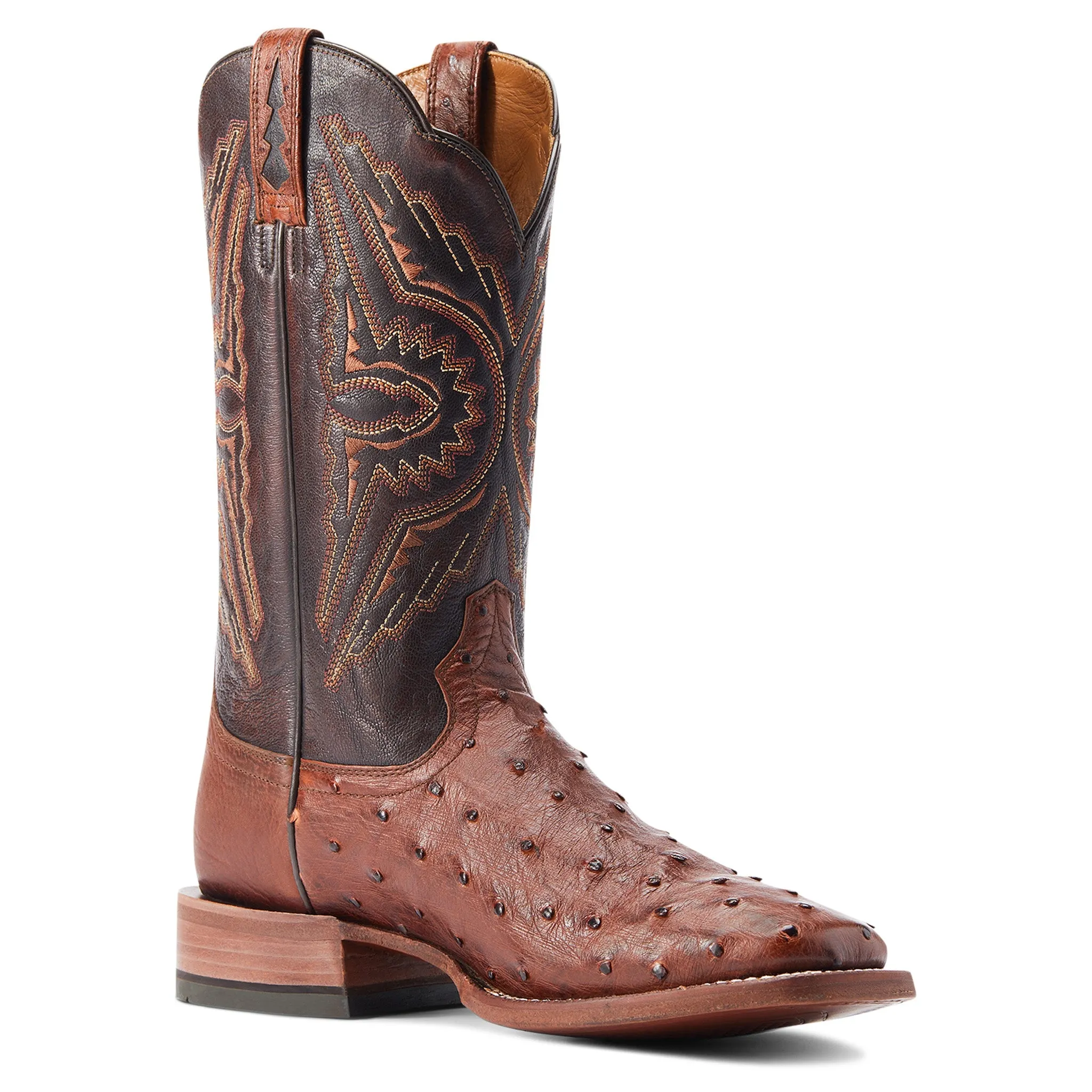 Ariat Men's Broncy Cinnamon Full Quill Ostrich Boots sold by Western Edge product image thumbnail 4