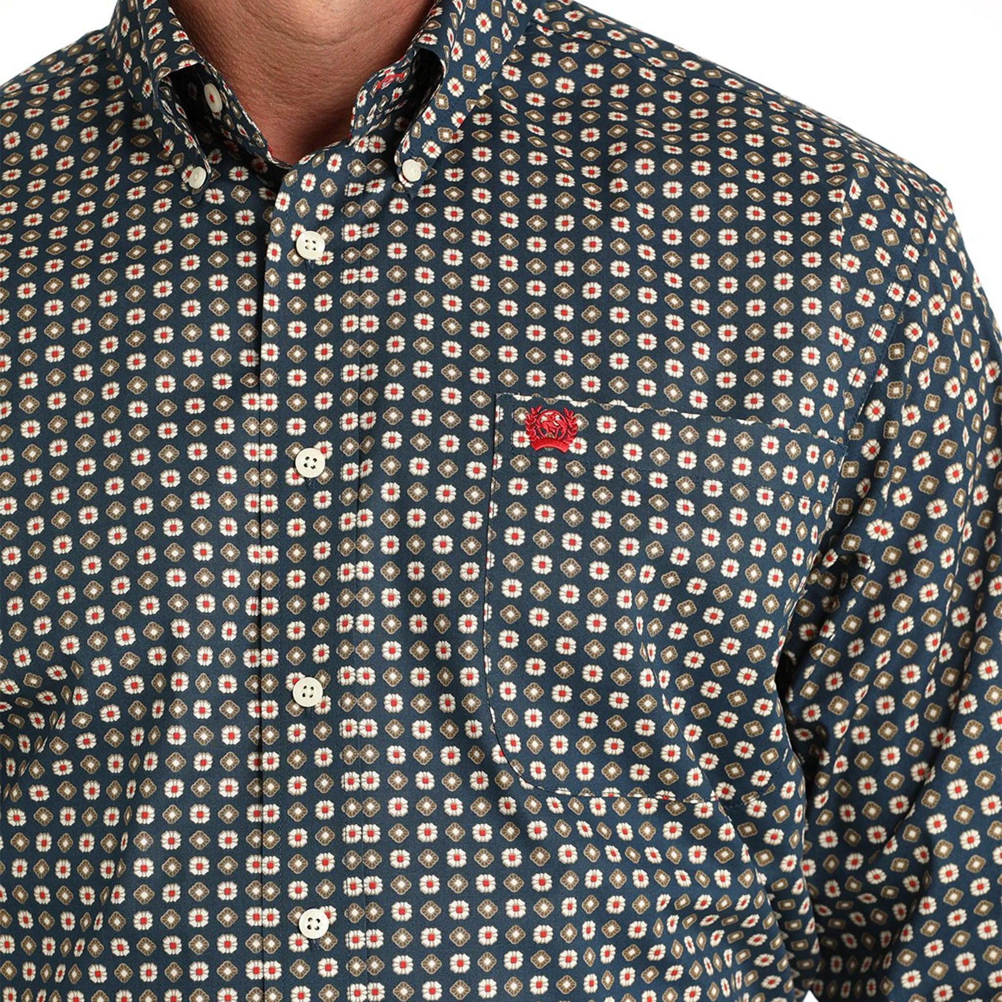 Cinch Men's Navy Long Sleeve Print Shirt sold by Western Edge product image thumbnail 4