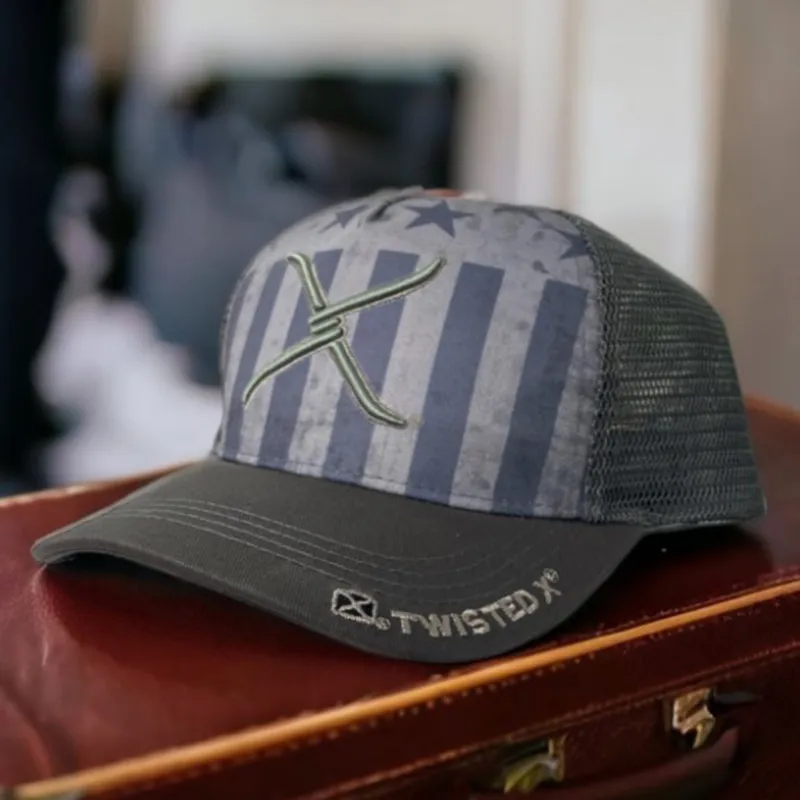 Twisted X Tonal Flag Cap made by Twisted X