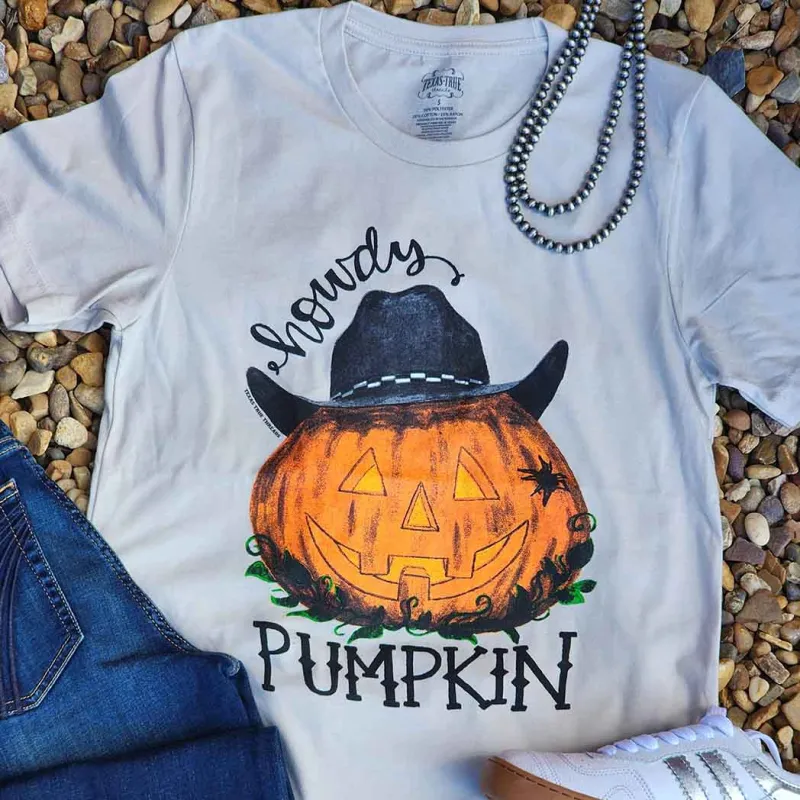 Howdy Pumpkin Tee made by Western Edge