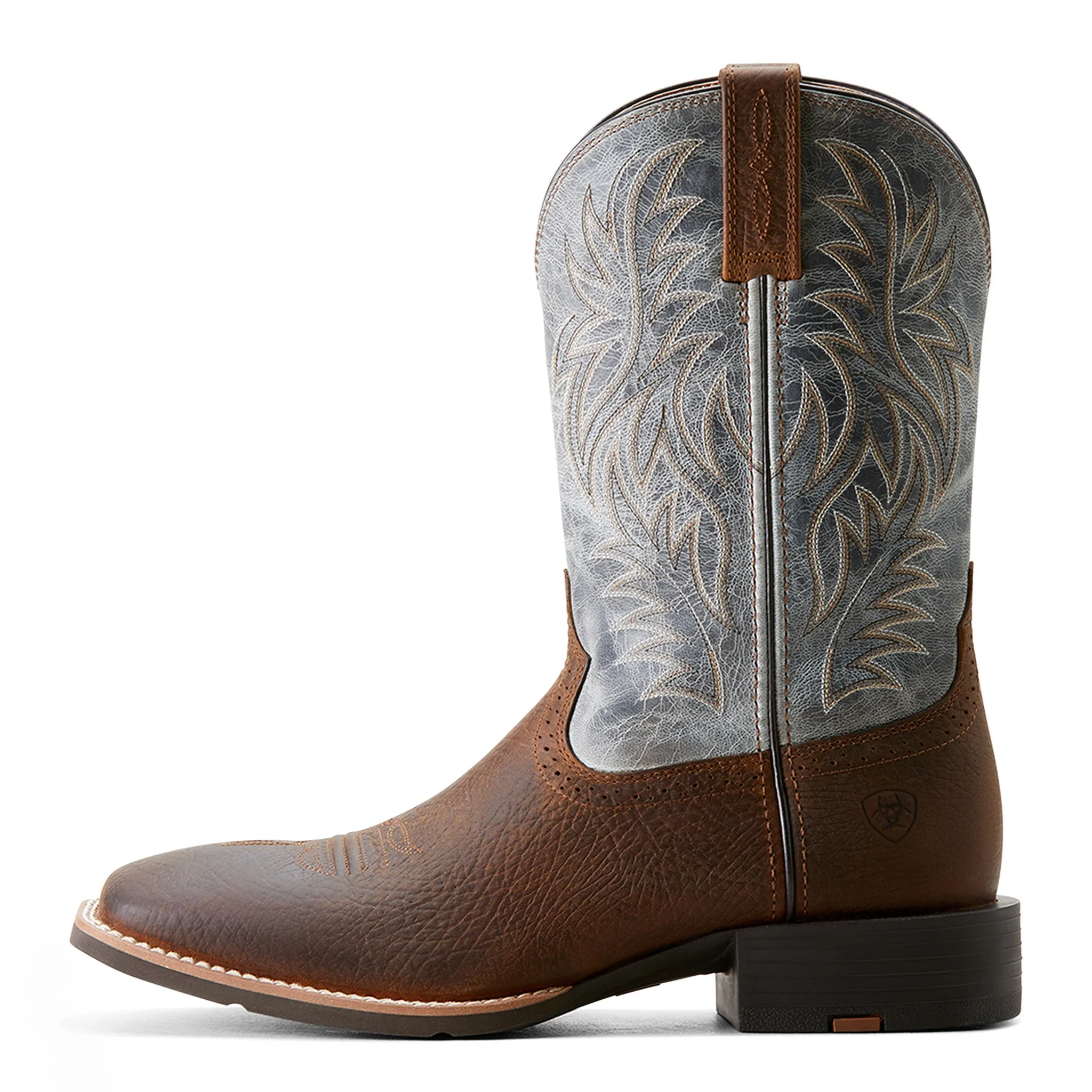 Ariat Sport Wide Square Toe Brown and Earth Blue Boot sold by Western Edge product image thumbnail 3