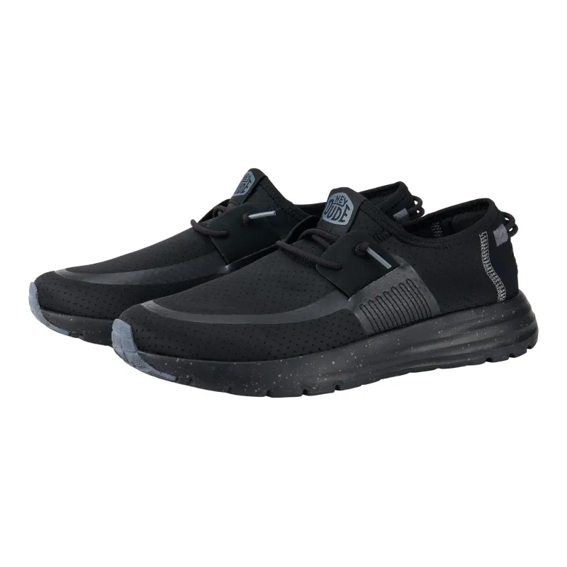 Hey Dudes Men's Sirocco Black Mesh Shoe made by Hey Dude