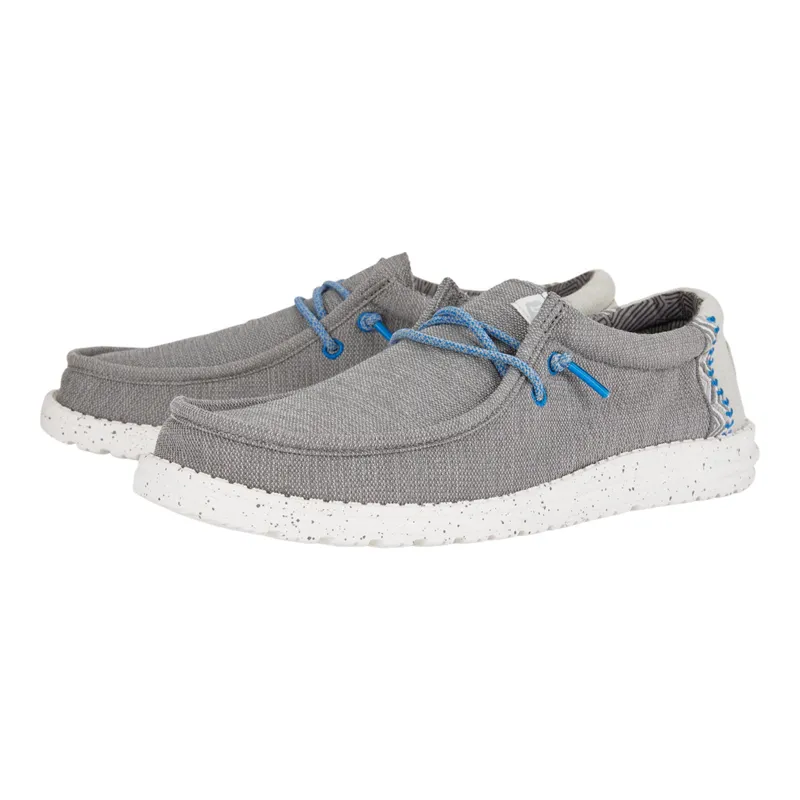 Hey Dude Men's Wally Coastline Gray Slip On Shoes made by Hey Dude