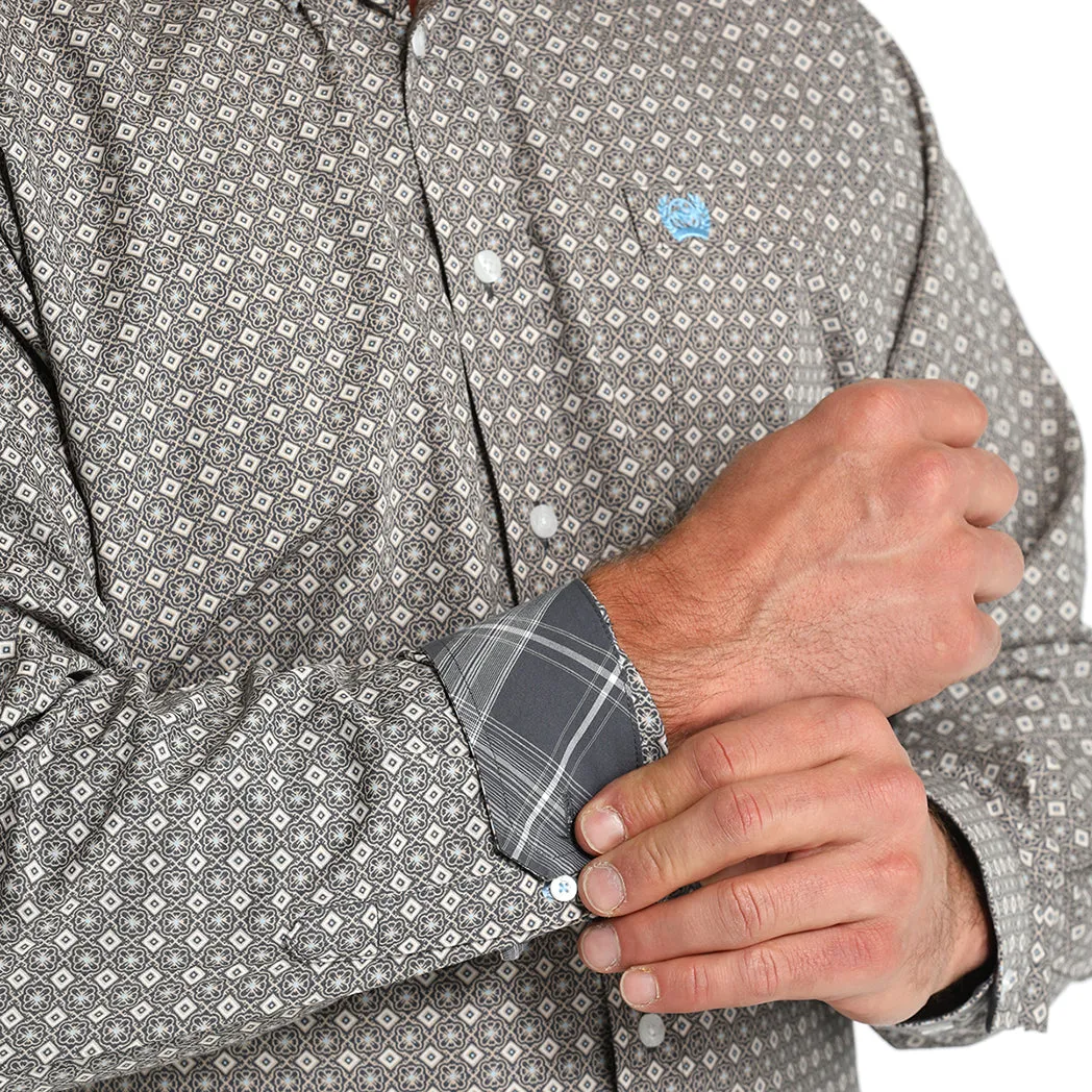 Cinch Men's Diamond Geometric Print Long Sleeve Shirt sold by Western Edge product image thumbnail 3