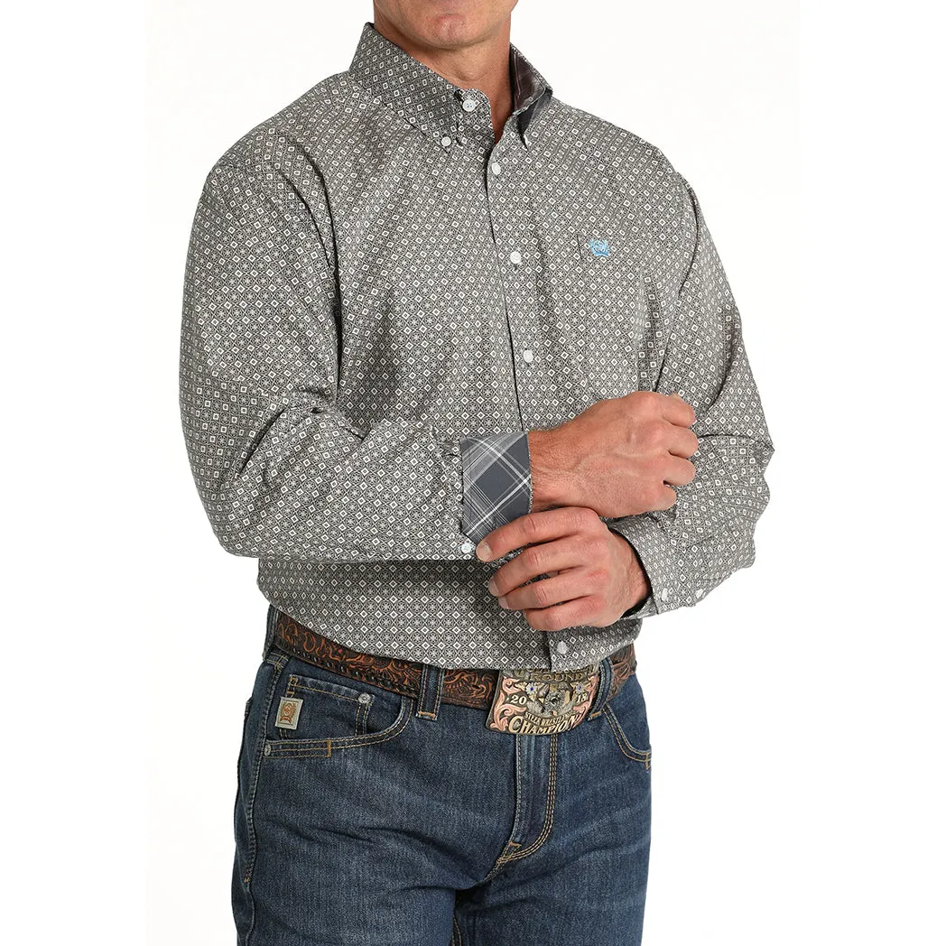 Cinch Men's Diamond Geometric Print Long Sleeve Shirt sold by Western Edge product image thumbnail 2