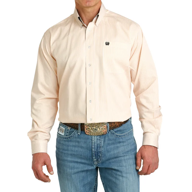 Cinch Men's Tencel Stripe Button Down Long Sleeve sold by Western Edge