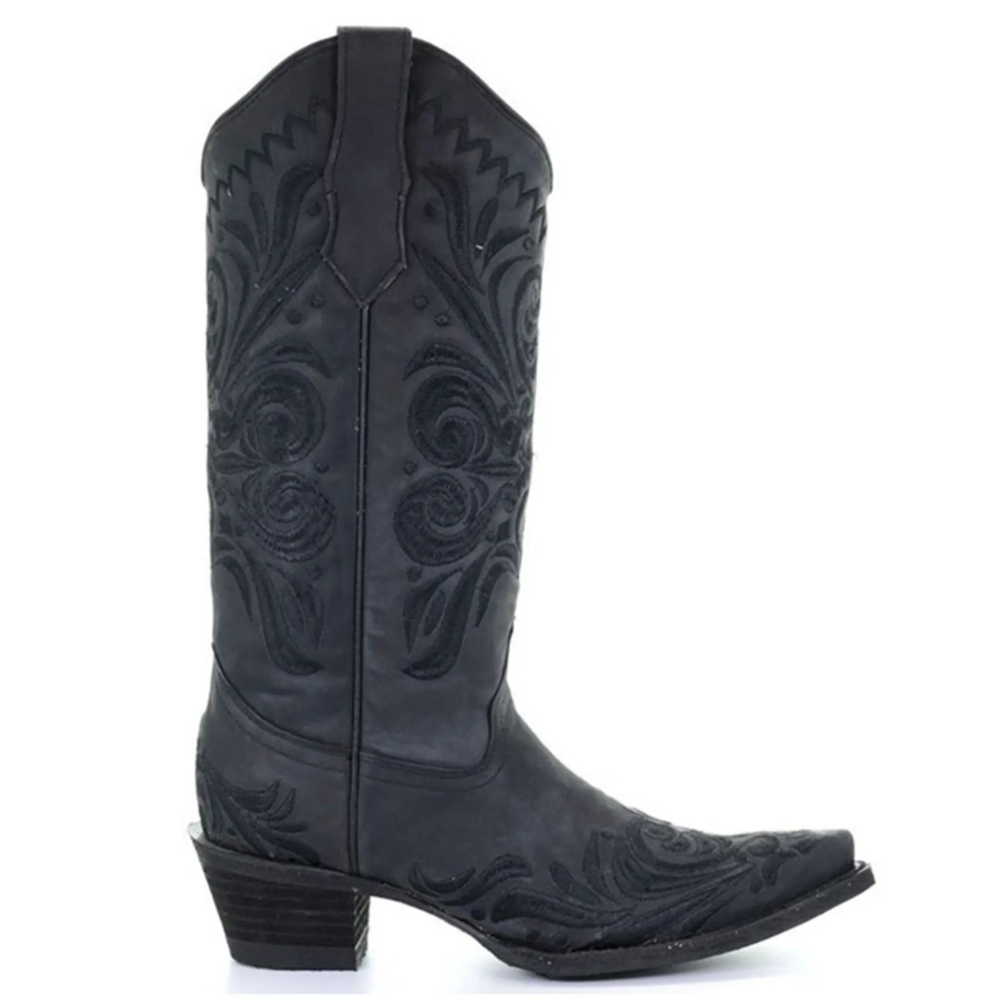 Circle G Women's Black Floral Snip Toe Boot by Corral sold by Western Edge product image thumbnail 3