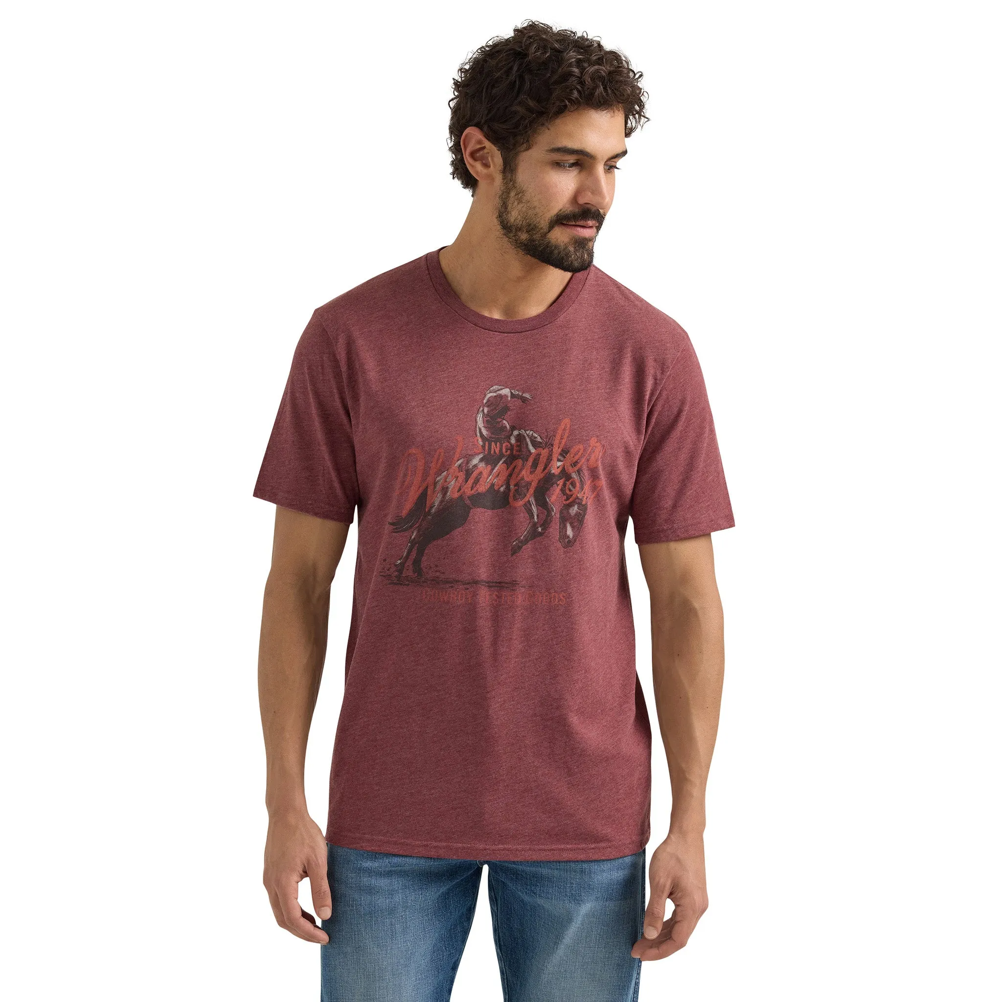 Wrangler Men's Buckinng Horse Graphic Tee sold by Western Edge