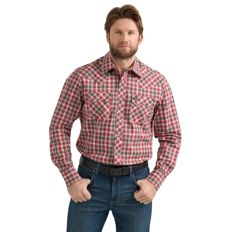 Wrangler Men's Retro Long Sleeve Sawtooth Snap Pocket Western Shirt made by Western Edge