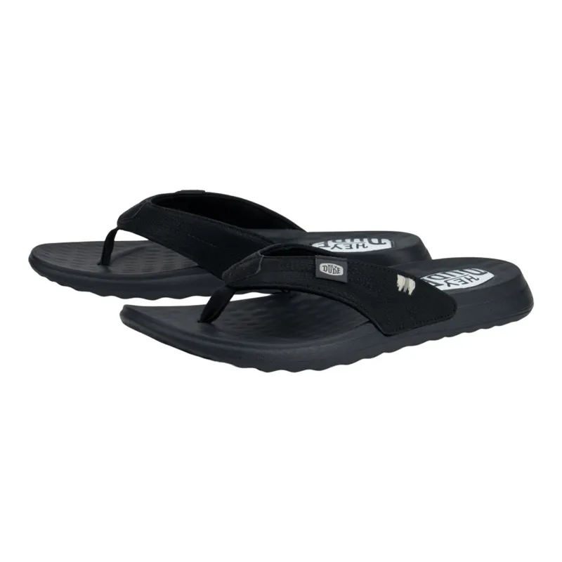 Hey Dudes Women's Christi Black Flip Flops made by Hey Dude