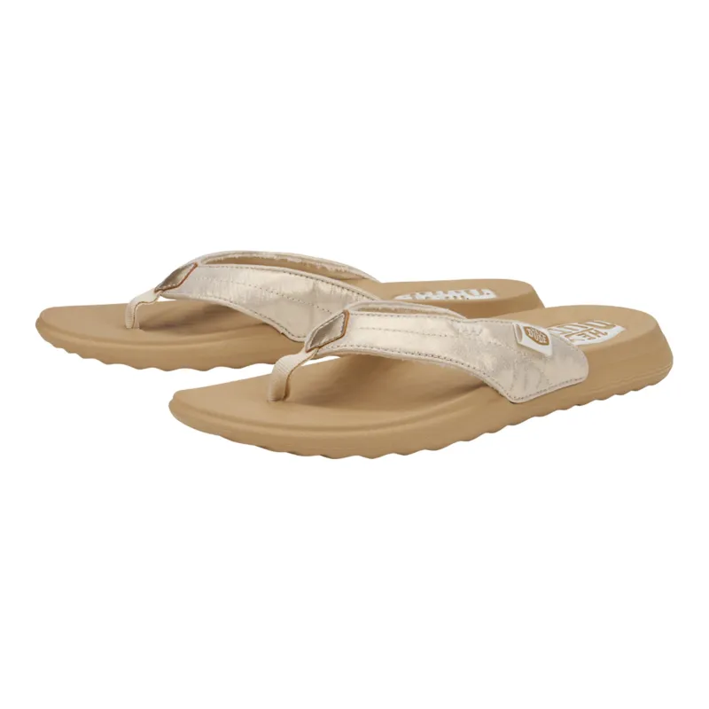 Hey Dude Women's Gold Christi Flip Flop made by Hey Dude