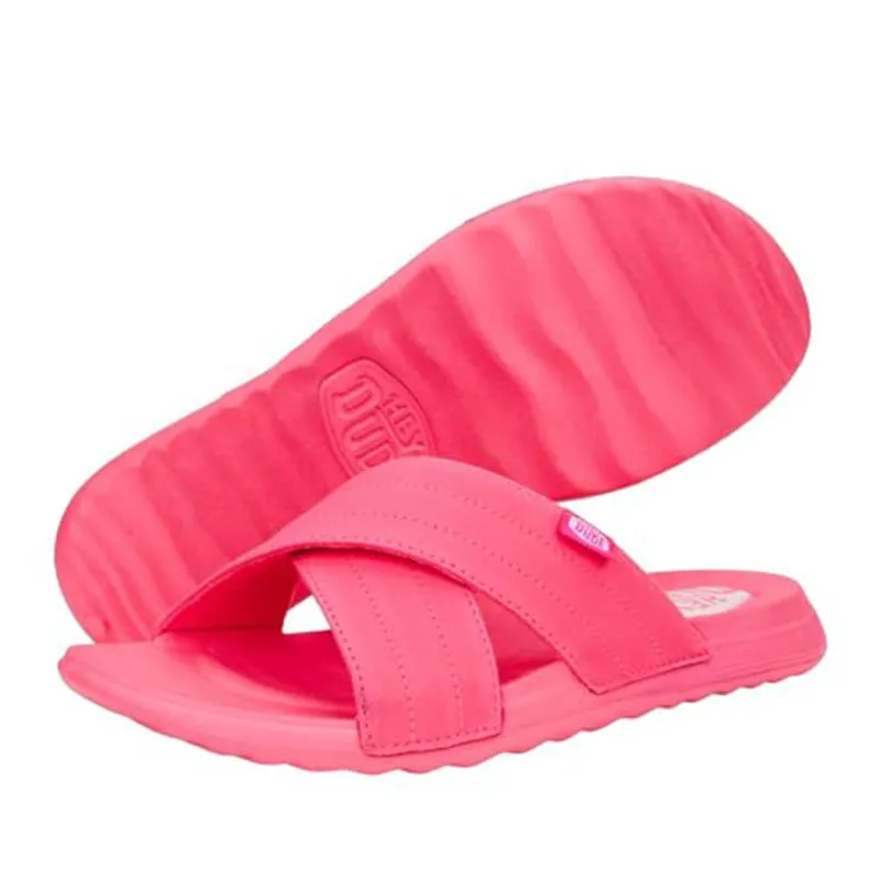 Hey Dude Christi Electric Pink Slides made by Hey Dude