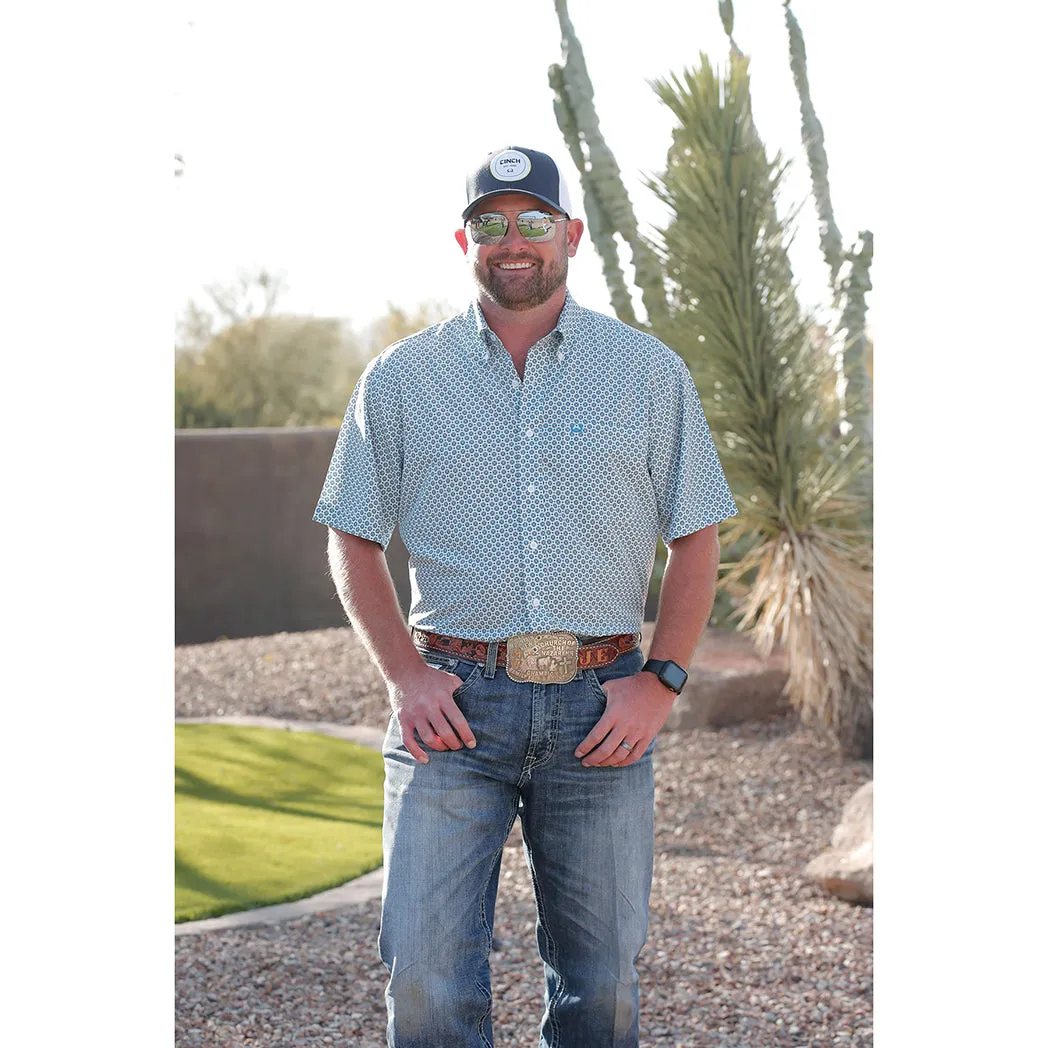 Cinch Men's ArenaFlex in White Geo Print sold by Western Edge