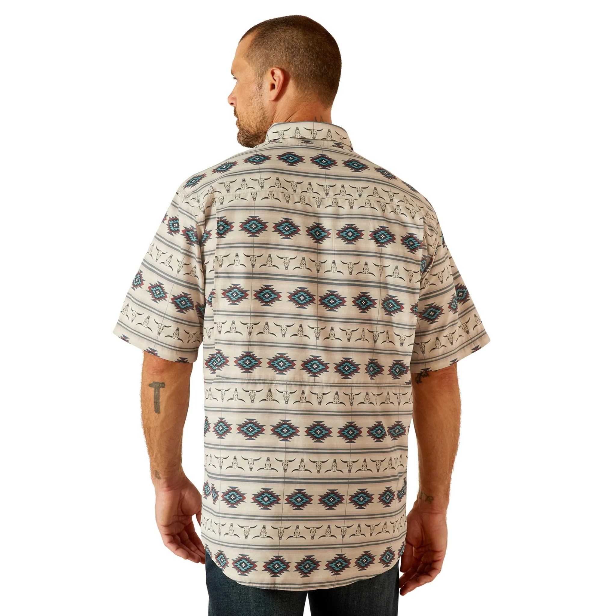 Ariat Men's VentTek Aztec Skull Short Sleeve sold by Western Edge product image thumbnail 2