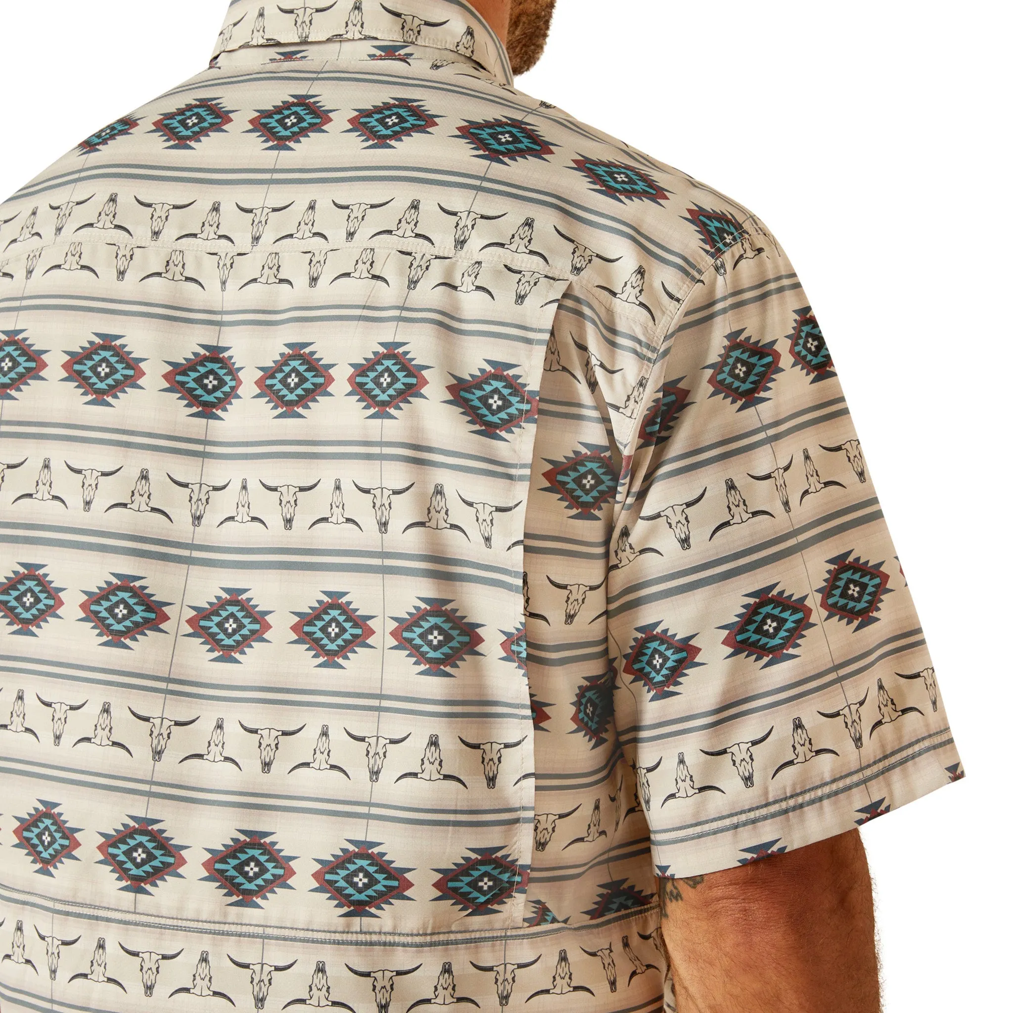 Ariat Men's VentTek Aztec Skull Short Sleeve sold by Western Edge product image thumbnail 4