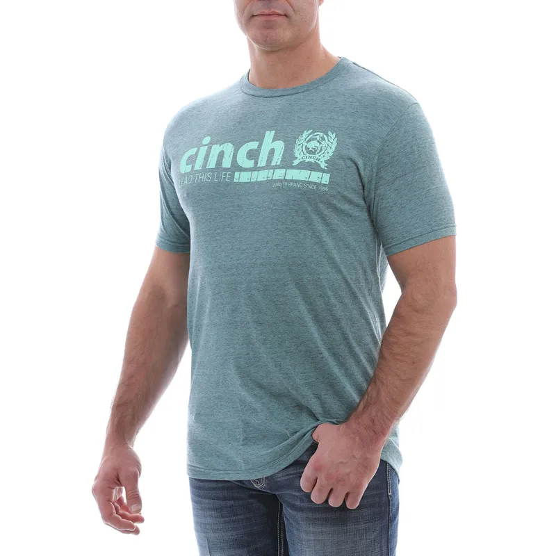 Cinch Men's Heather and Turquoise T-Shirt sold by Western Edge