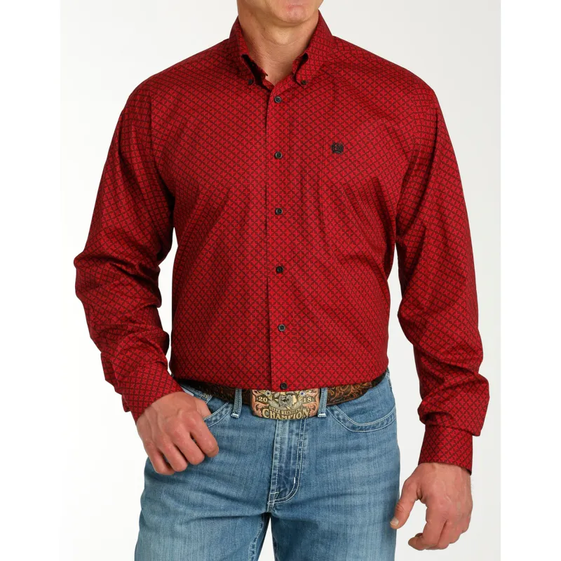 Cinch Men's Red Diamond Long Sleeve sold by Western Edge