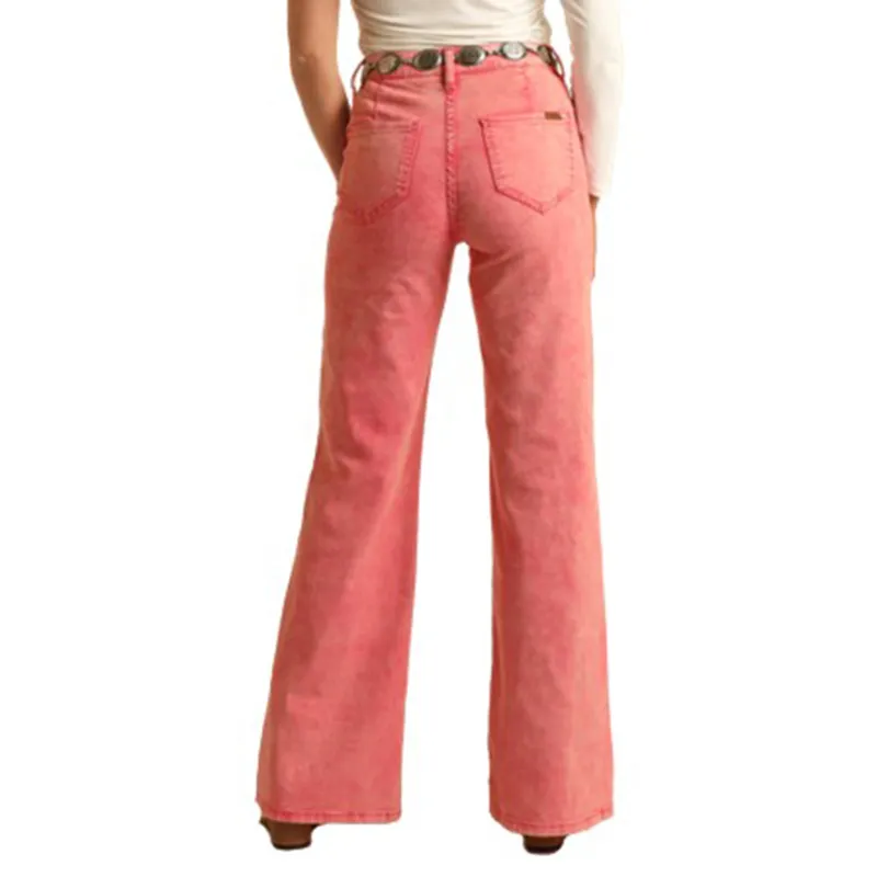 Rock & Roll Women's Pink Wide Flare made by Western Edge
