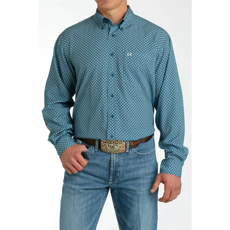 Cinch Men's ArenaFlex Teal Long Sleeve sold by Western Edge